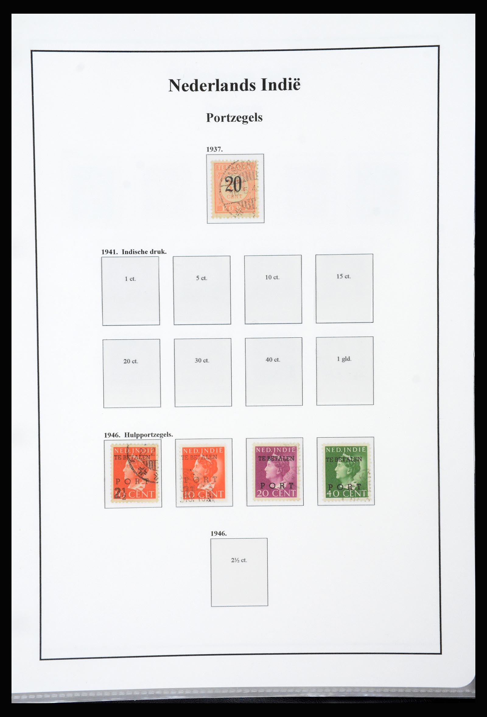 37247 032 - Postzegelverzameling 37247 Nederlands Indië 1864-1949.