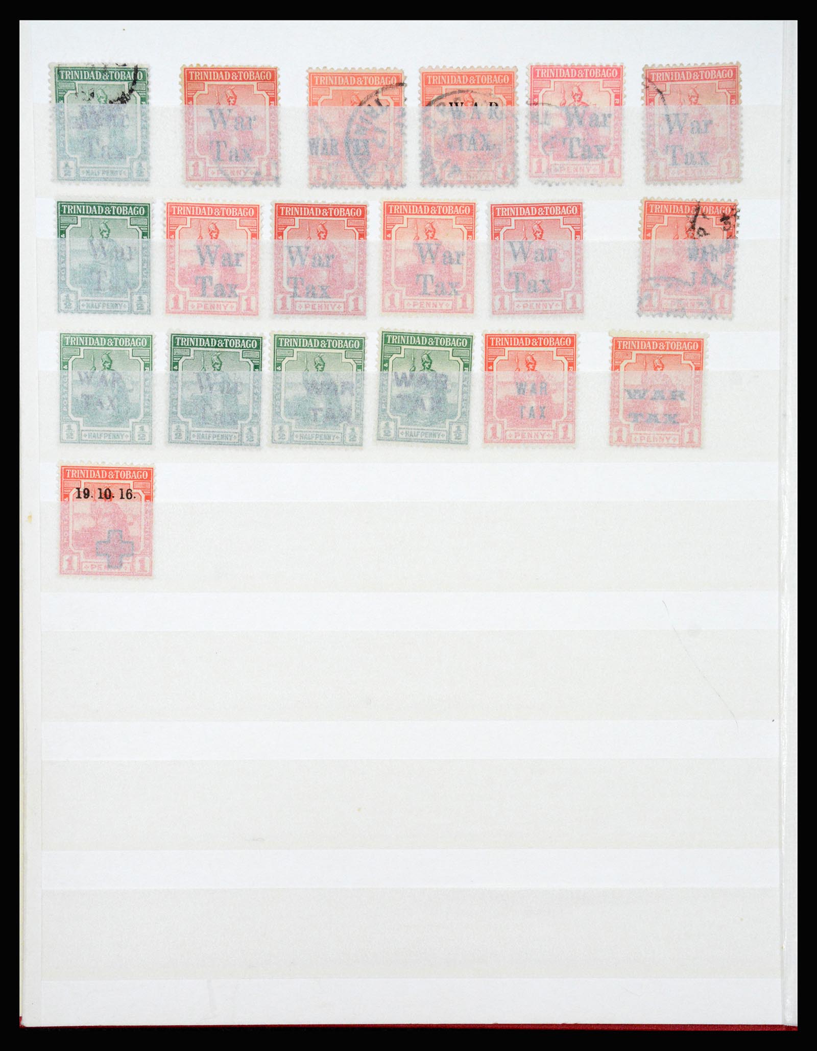 37249 002 - Postzegelverzameling 37249 Engelse koloniën War Tax 1915-1919.