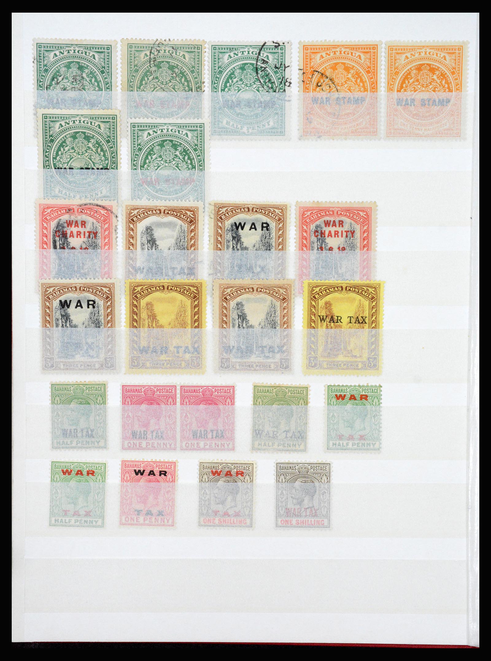 37249 004 - Postzegelverzameling 37249 Engelse koloniën War Tax 1915-1919.