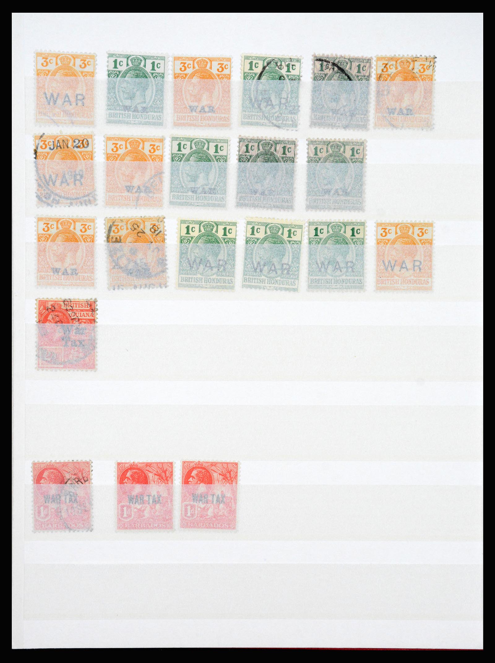 37249 006 - Postzegelverzameling 37249 Engelse koloniën War Tax 1915-1919.