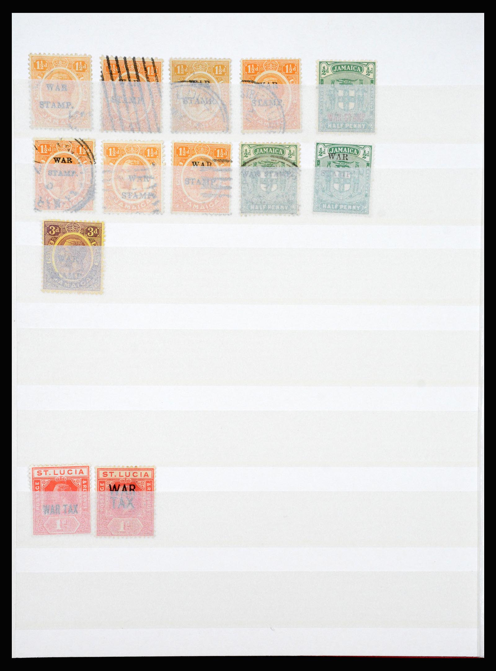 37249 008 - Postzegelverzameling 37249 Engelse koloniën War Tax 1915-1919.