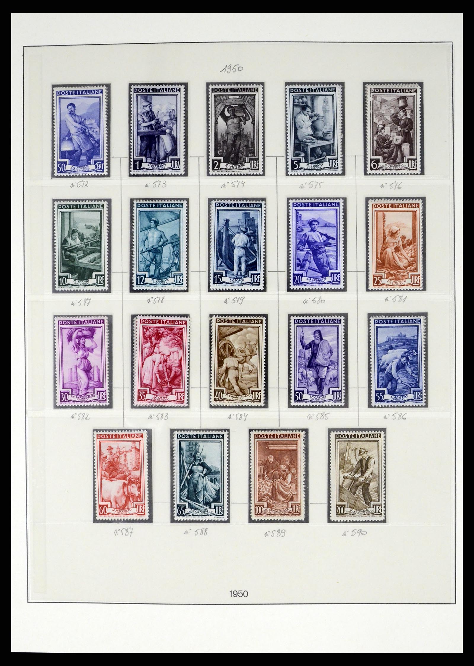 37250 089 - Postzegelverzameling 37250 Italië 1862-1961.