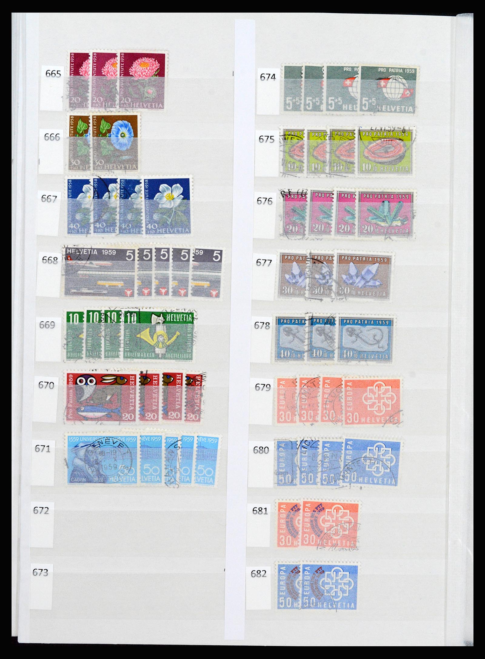 37252 035 - Postzegelverzameling 37252 Zwitserland 1900-2011.