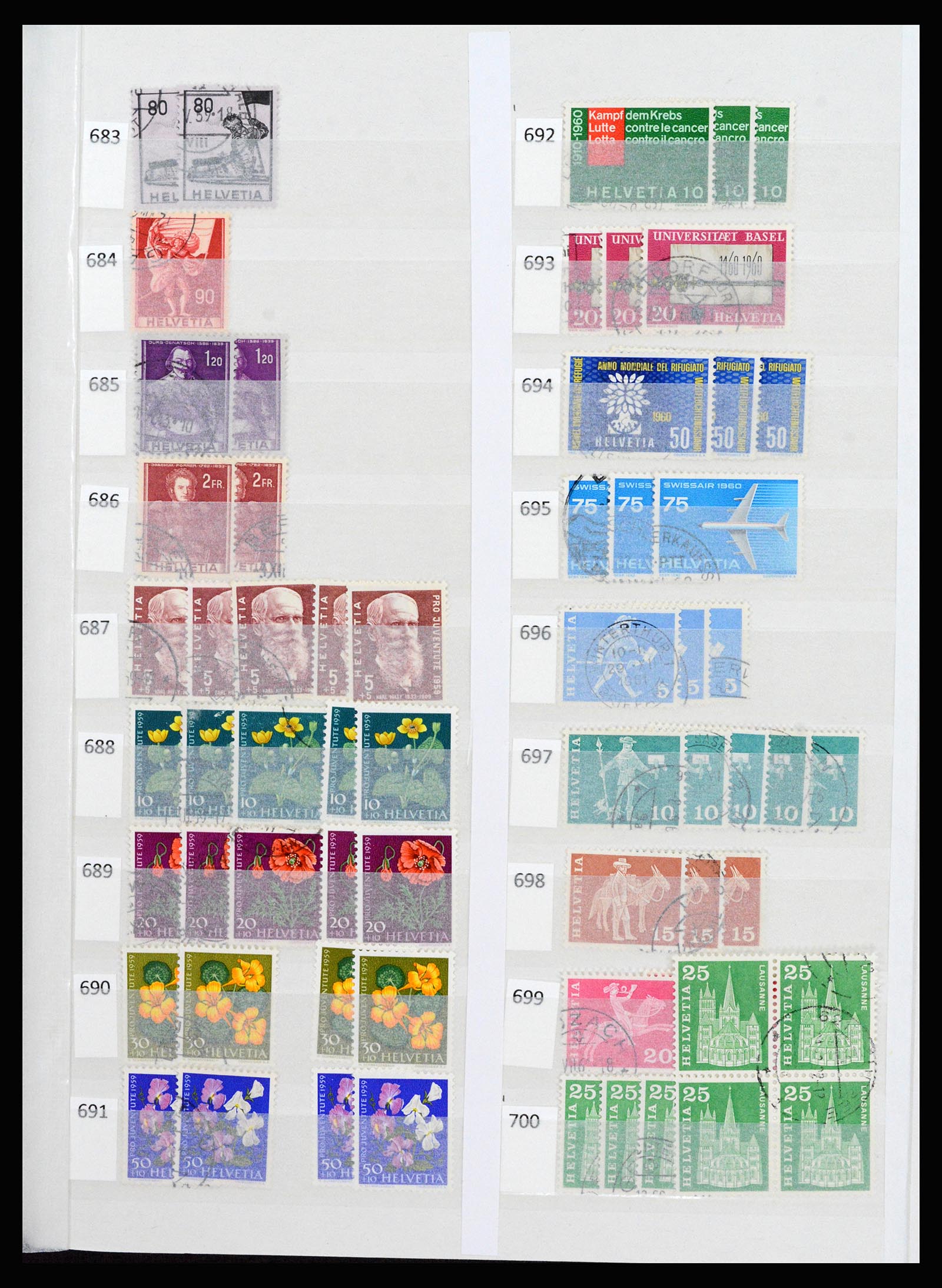 37252 036 - Postzegelverzameling 37252 Zwitserland 1900-2011.