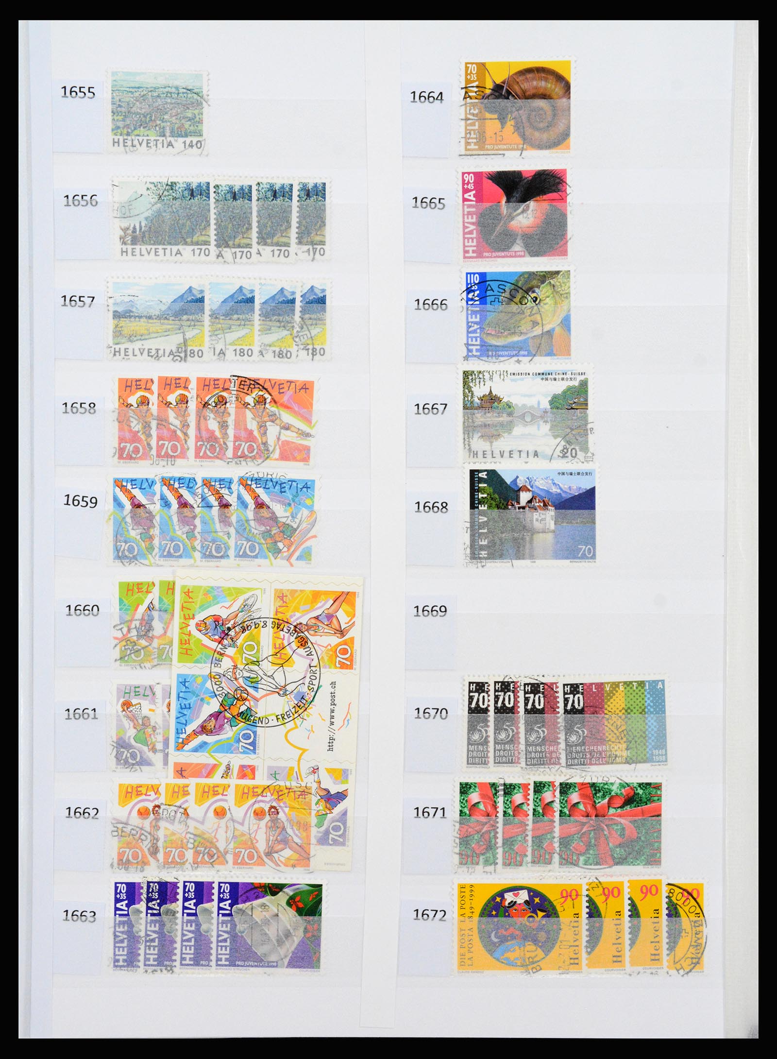 37252 093 - Postzegelverzameling 37252 Zwitserland 1900-2011.