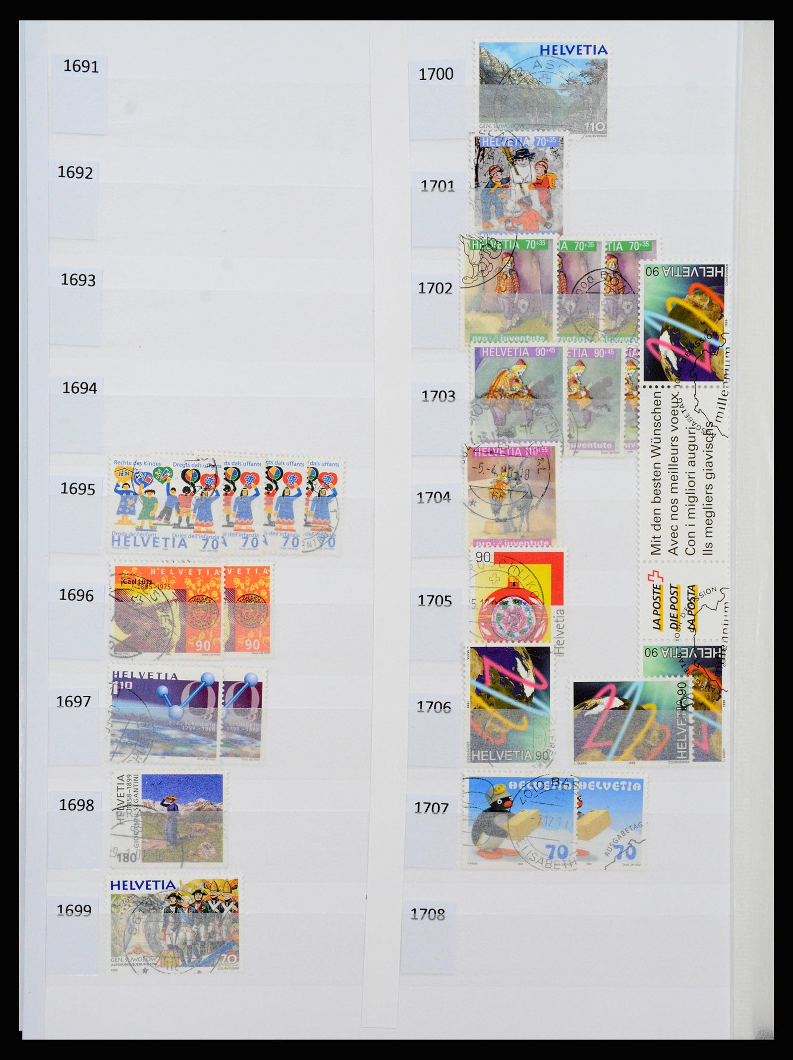 37252 095 - Postzegelverzameling 37252 Zwitserland 1900-2011.