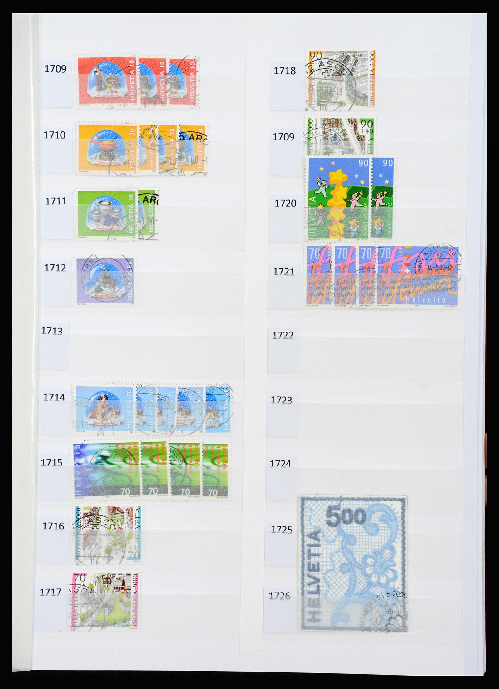 37252 096 - Postzegelverzameling 37252 Zwitserland 1900-2011.