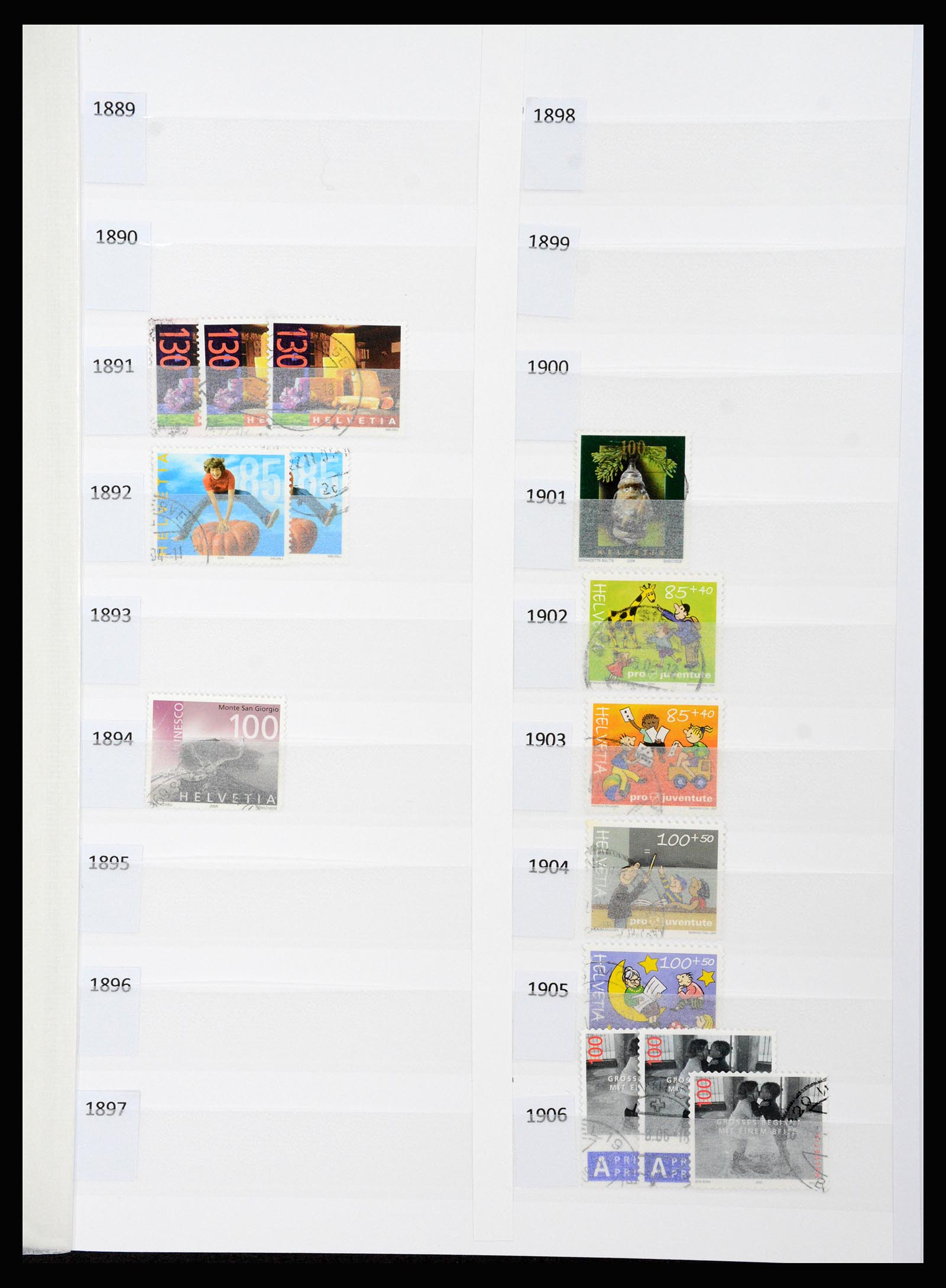 37252 106 - Postzegelverzameling 37252 Zwitserland 1900-2011.