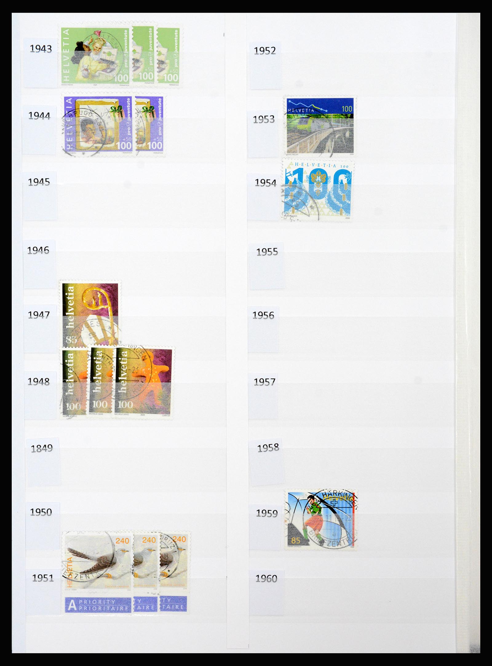 37252 109 - Postzegelverzameling 37252 Zwitserland 1900-2011.