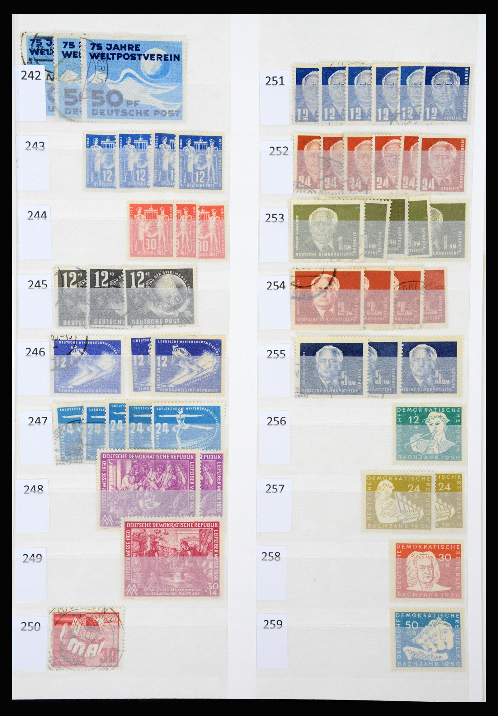 37253 001 - Stamp collection 37253 GDR 1949-1990.
