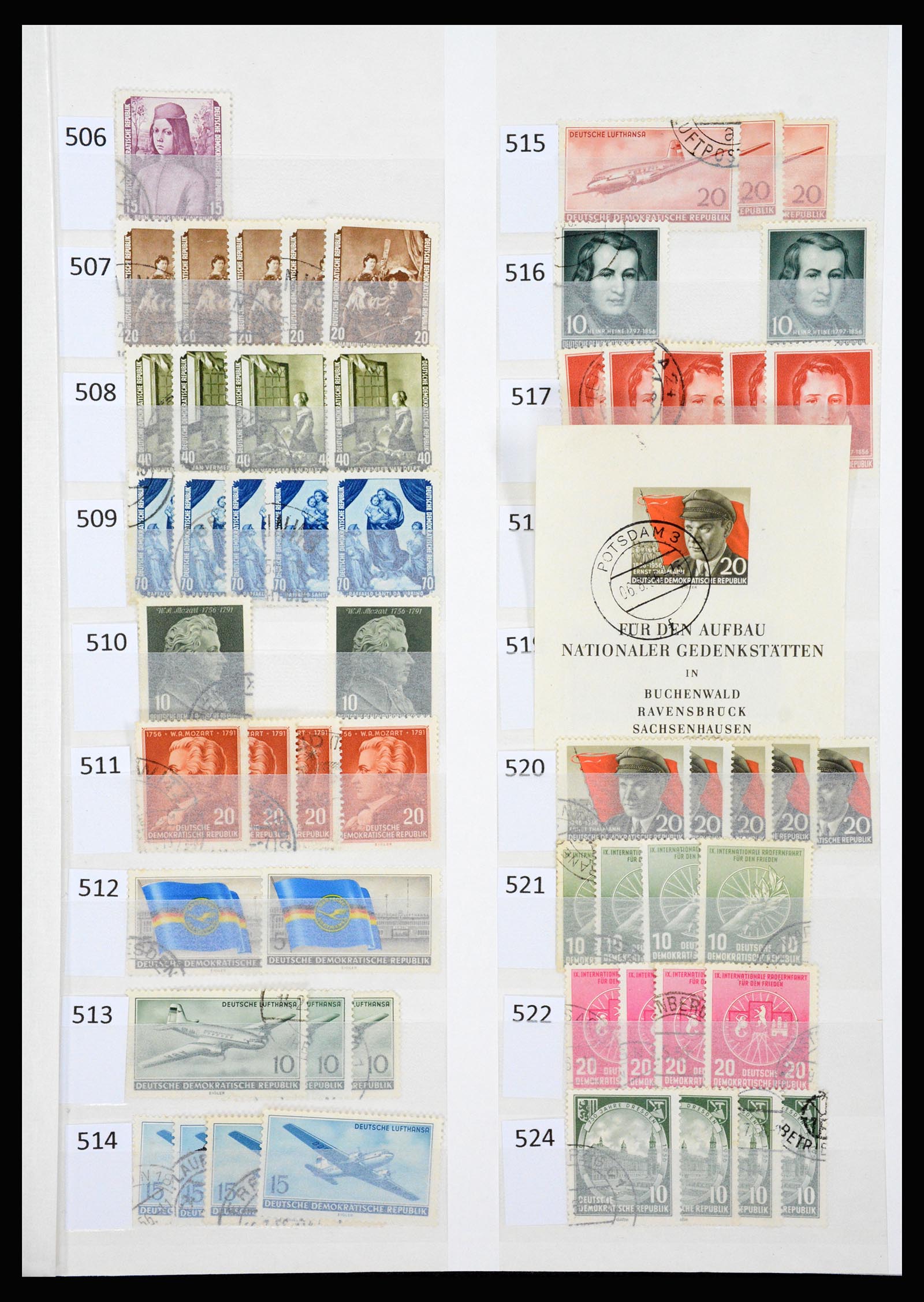 37253 015 - Stamp collection 37253 GDR 1949-1990.