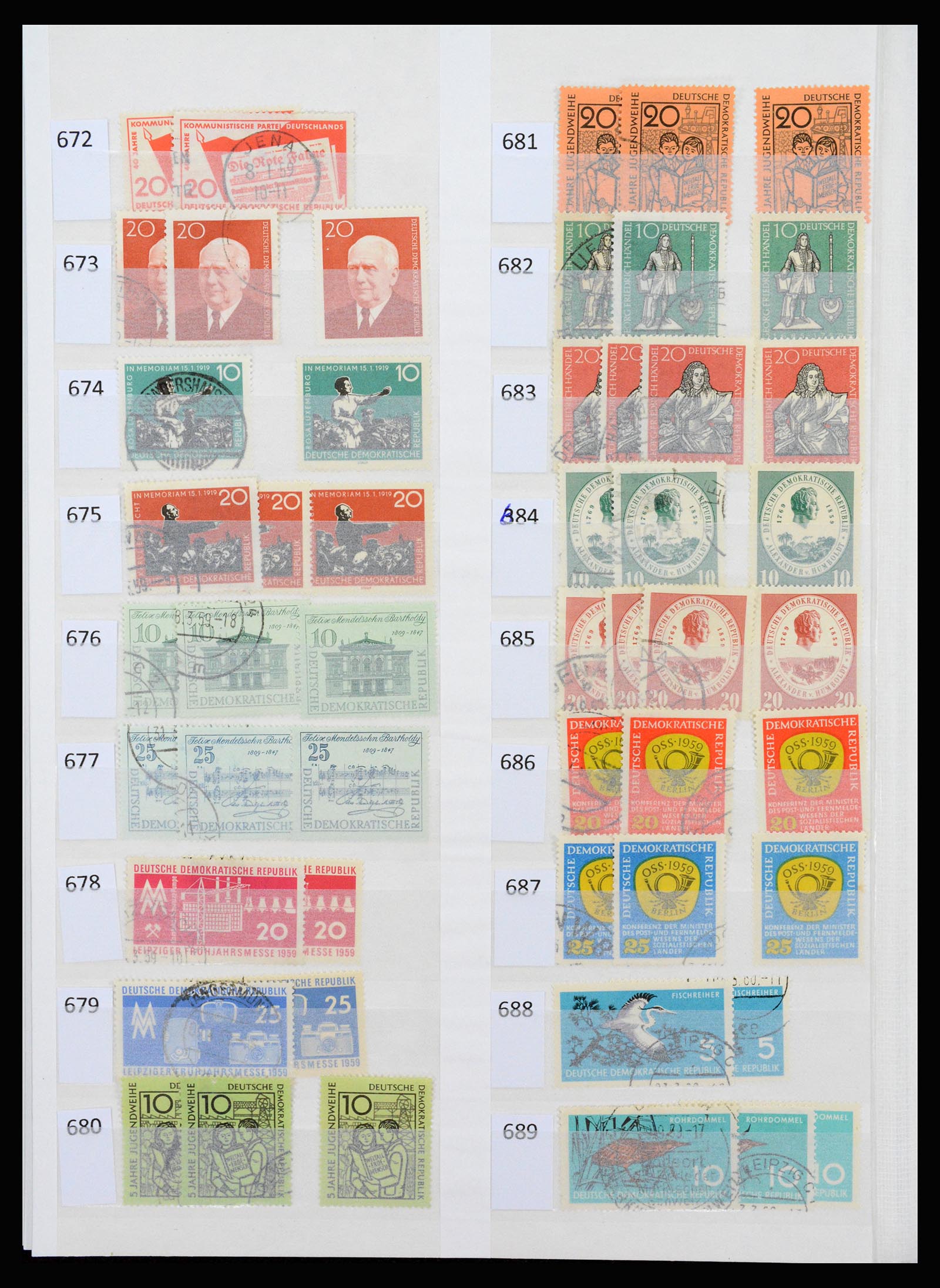 37253 025 - Stamp collection 37253 GDR 1949-1990.