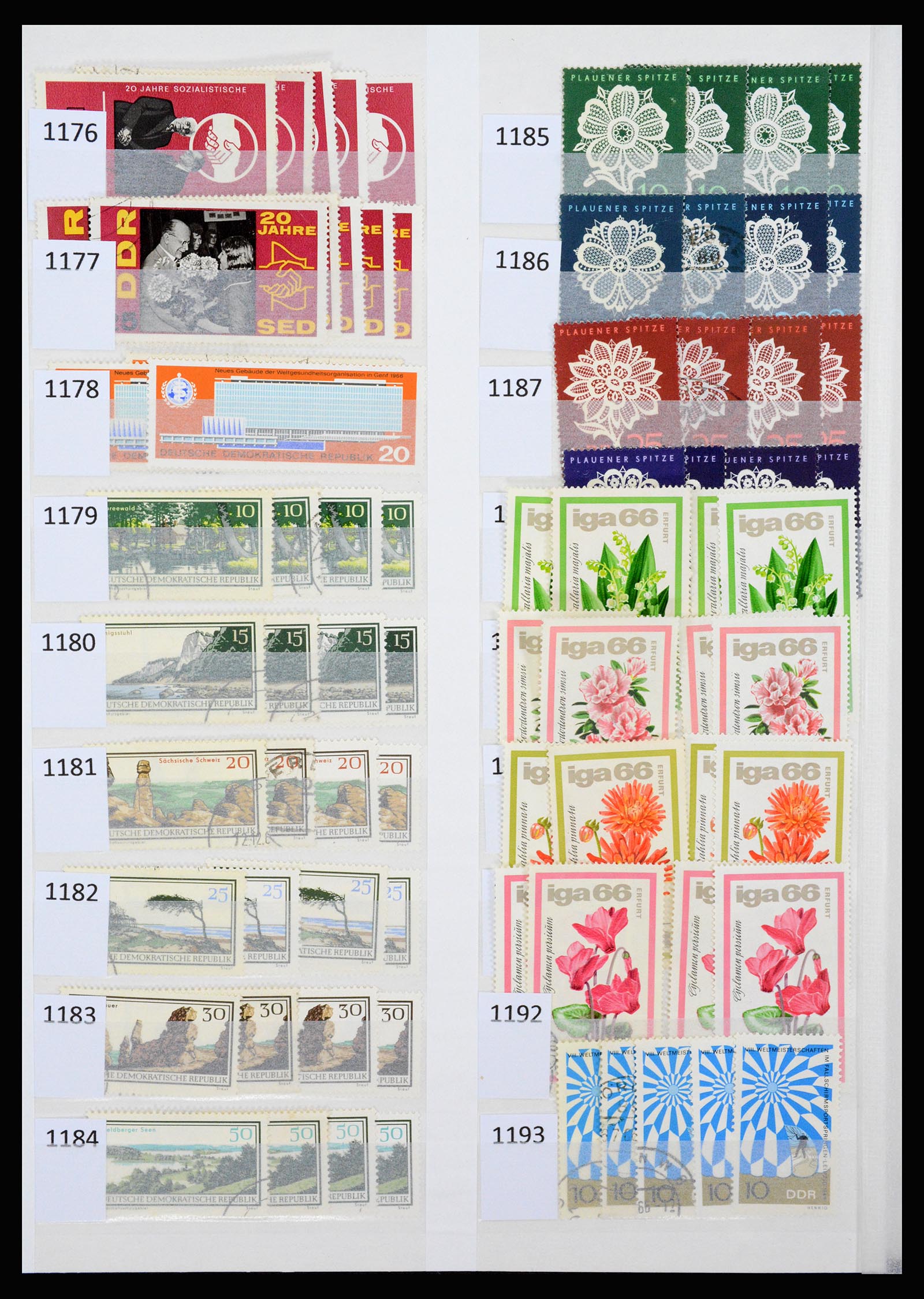 37253 054 - Stamp collection 37253 GDR 1949-1990.