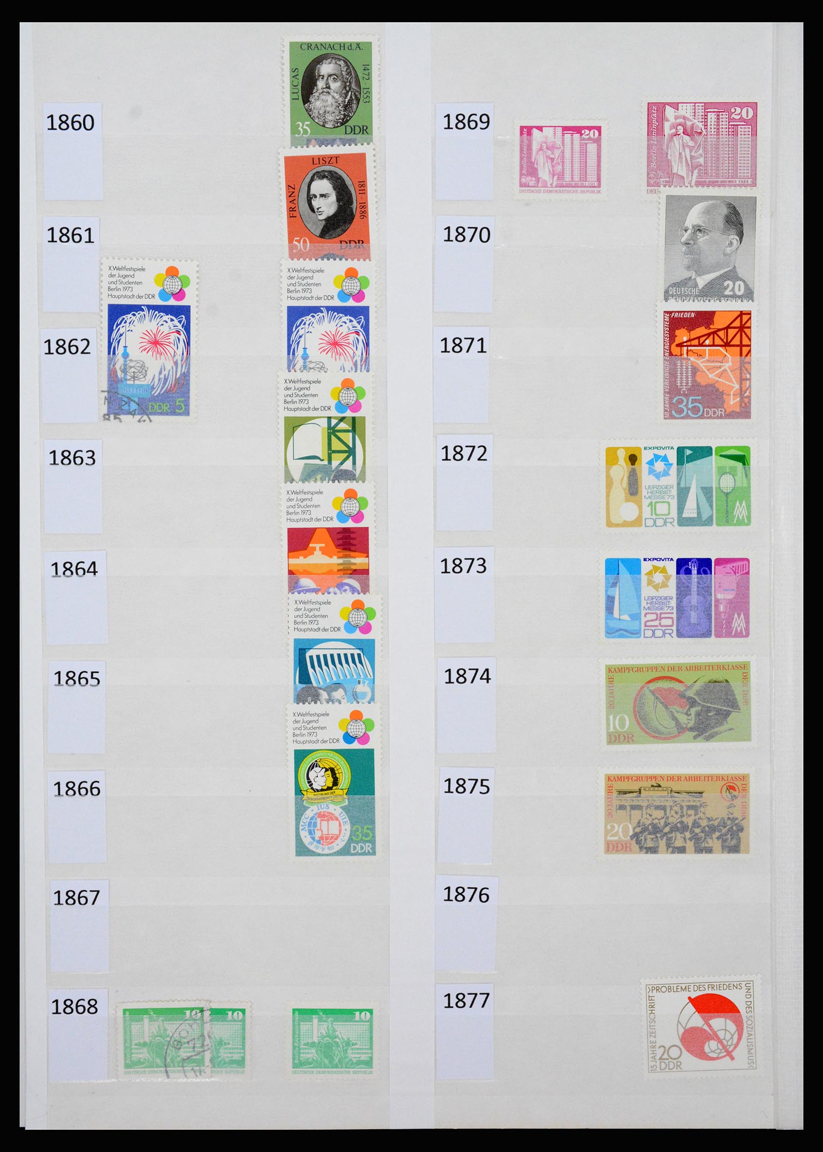 37253 093 - Postzegelverzameling 37253 DDR 1949-1990.
