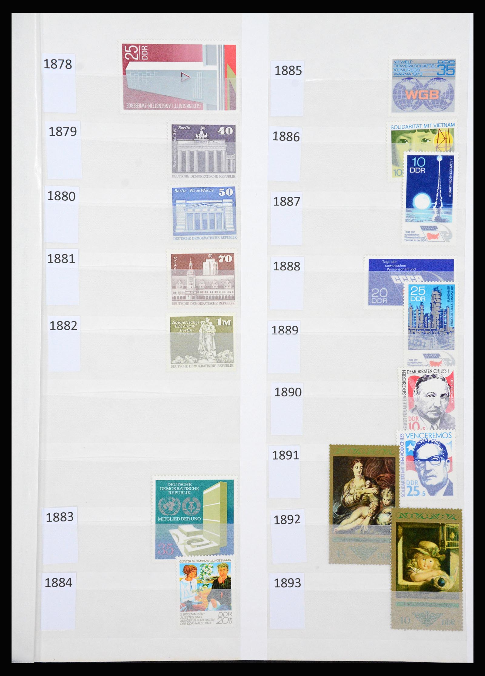 37253 094 - Postzegelverzameling 37253 DDR 1949-1990.