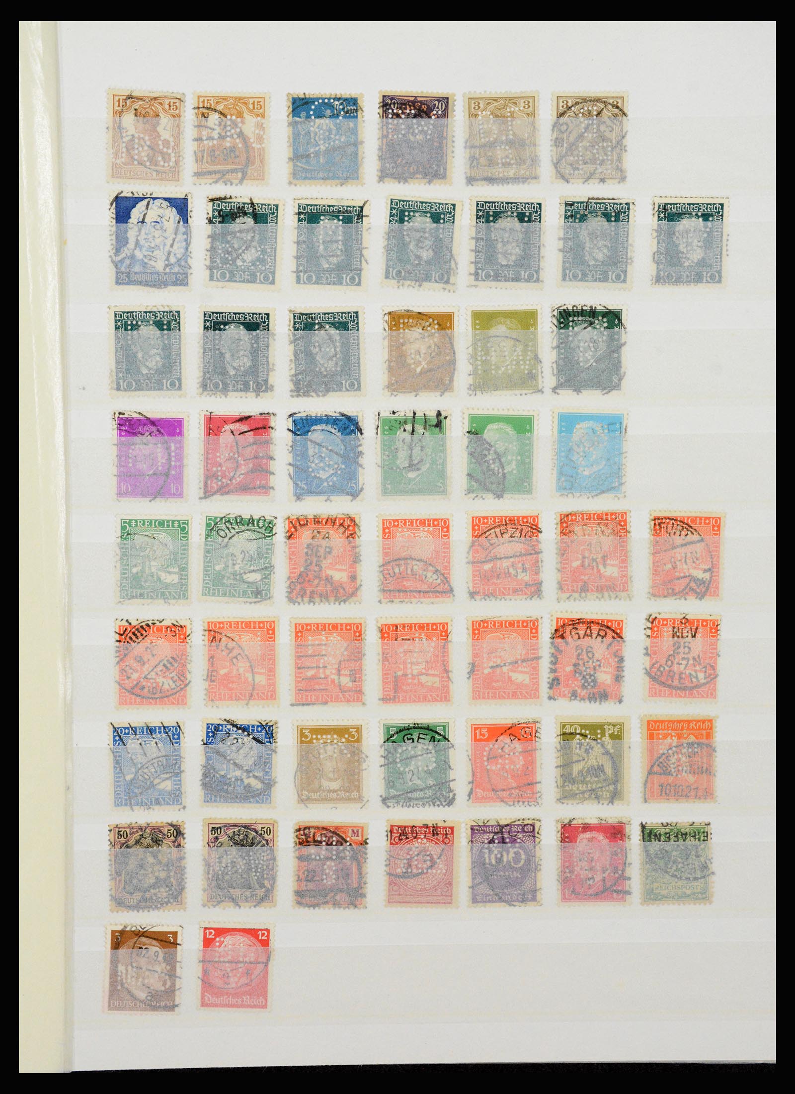 37254 001 - Stamp collection 37254 German Reich perfins 1900-1945.