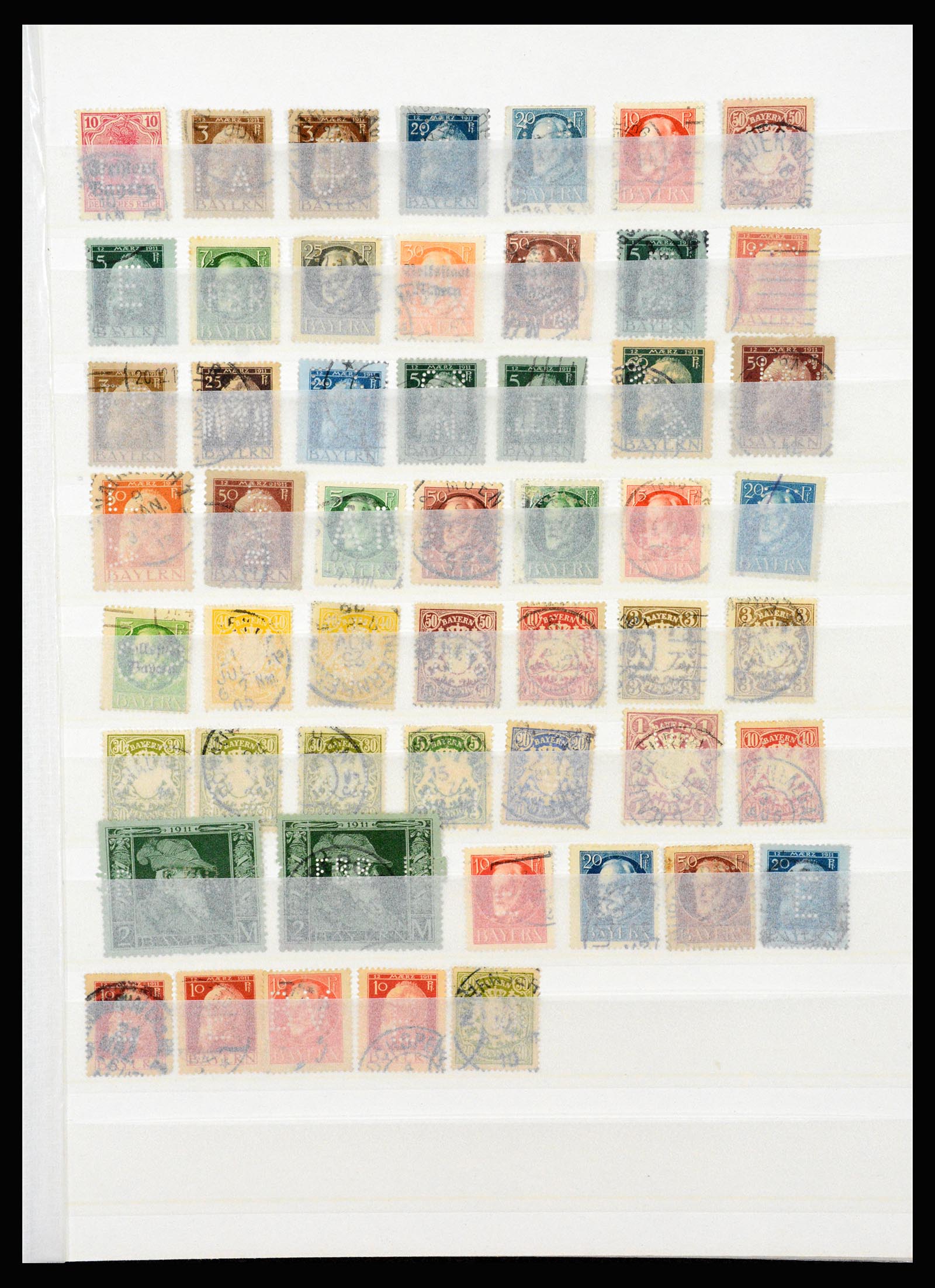 37254 003 - Postzegelverzameling 37254 Duitse Rijk perfins 1900-1945.