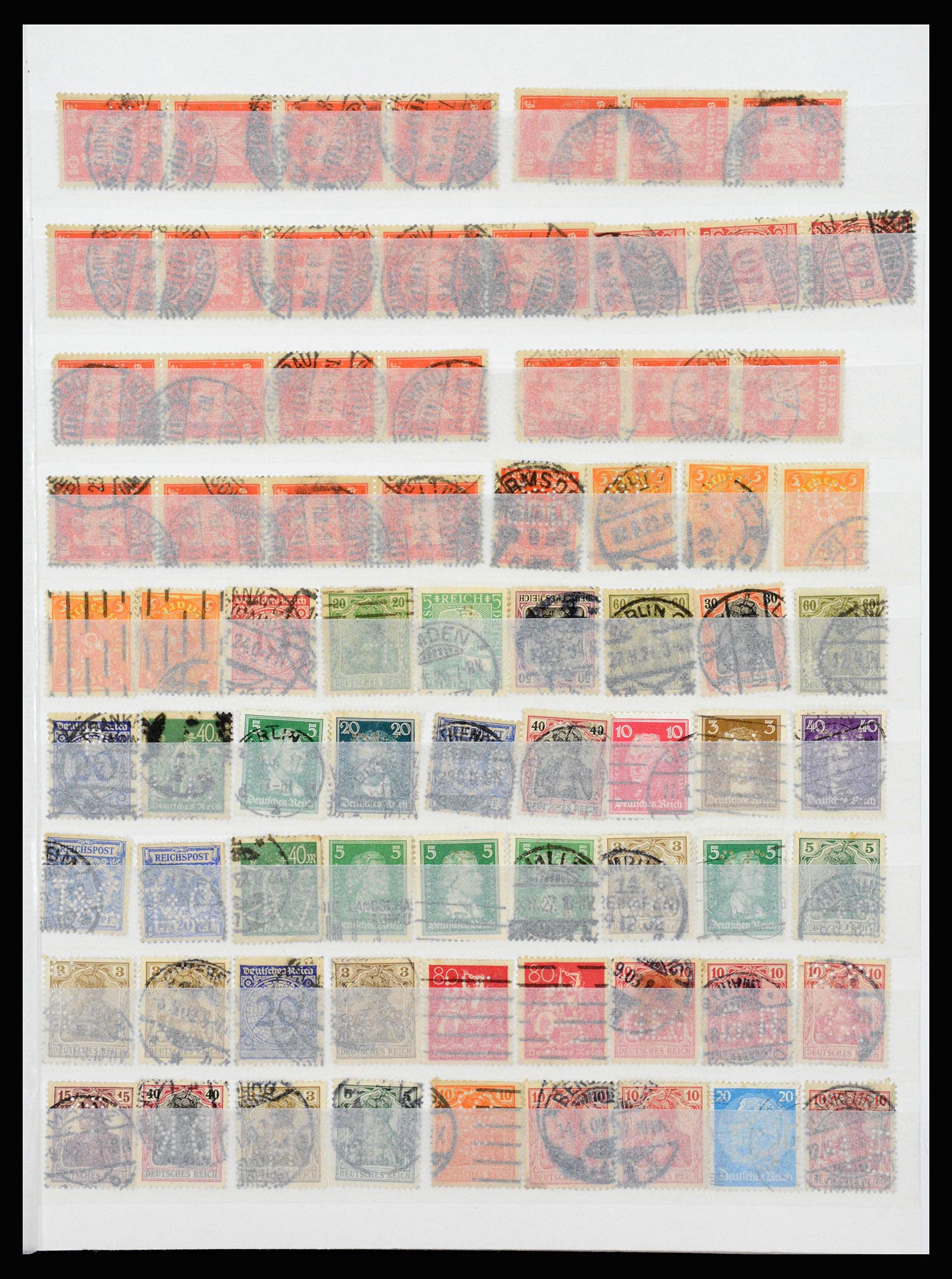 37254 005 - Stamp collection 37254 German Reich perfins 1900-1945.