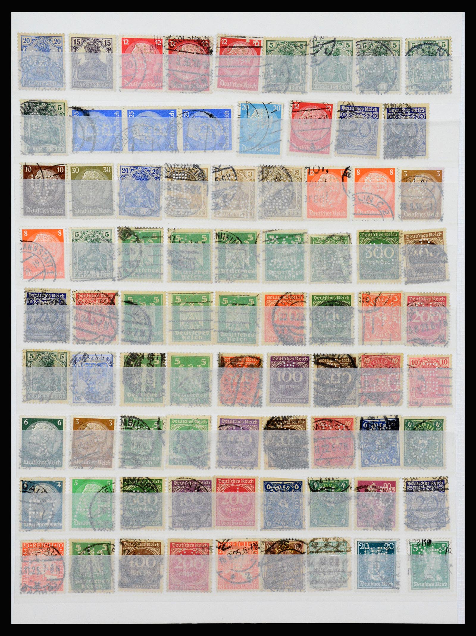 37254 006 - Postzegelverzameling 37254 Duitse Rijk perfins 1900-1945.
