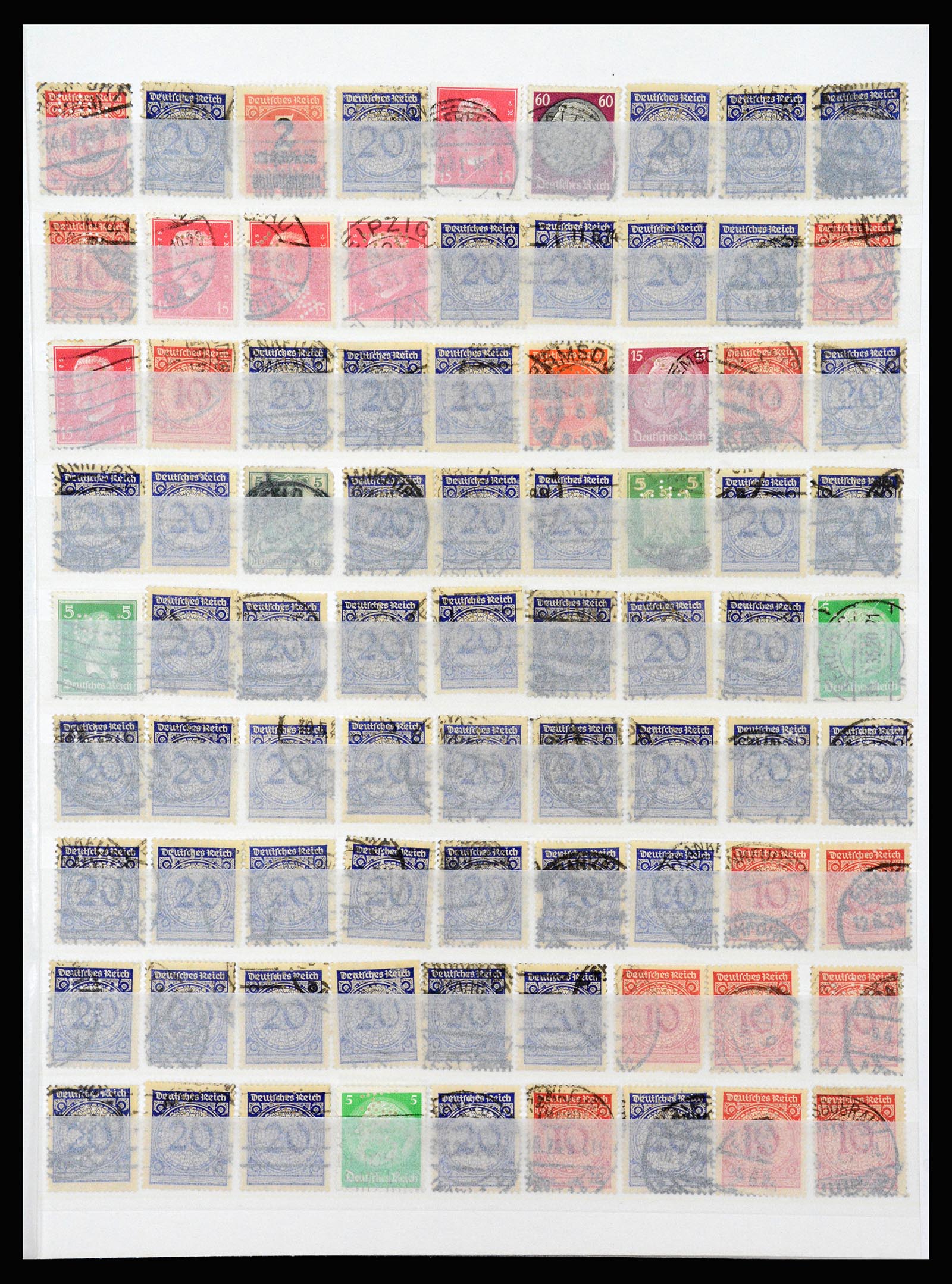 37254 007 - Postzegelverzameling 37254 Duitse Rijk perfins 1900-1945.
