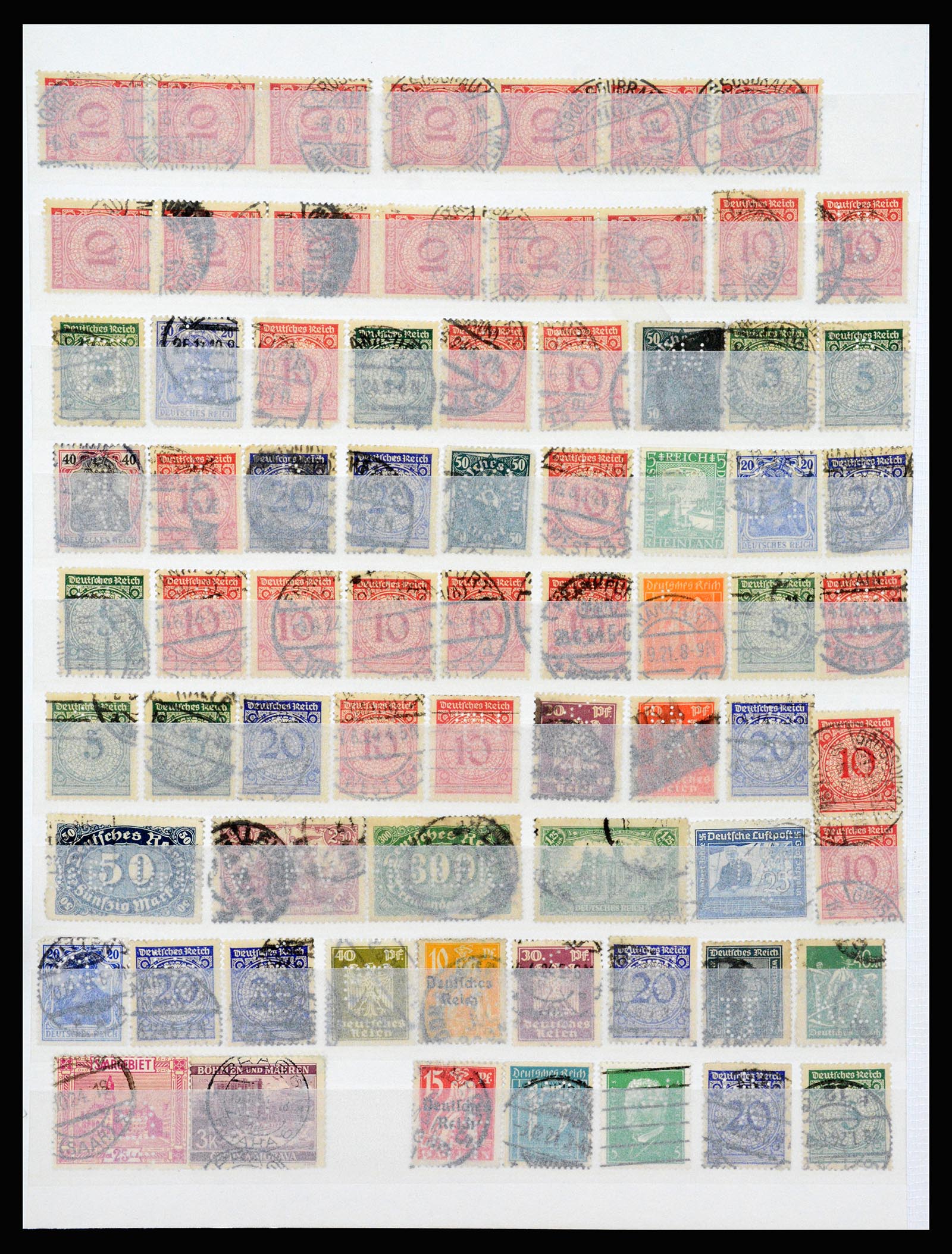 37254 008 - Postzegelverzameling 37254 Duitse Rijk perfins 1900-1945.