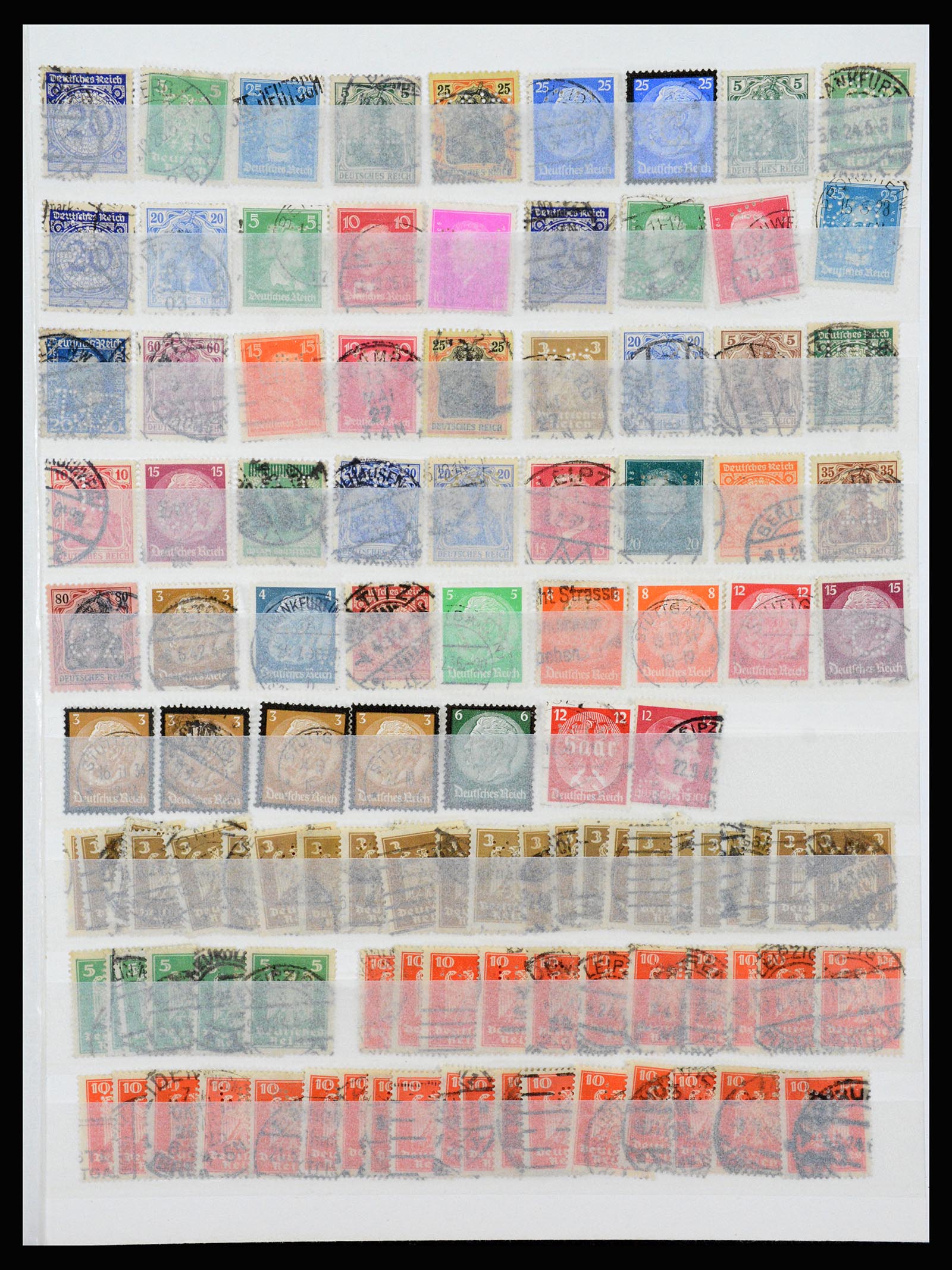 37254 009 - Stamp collection 37254 German Reich perfins 1900-1945.