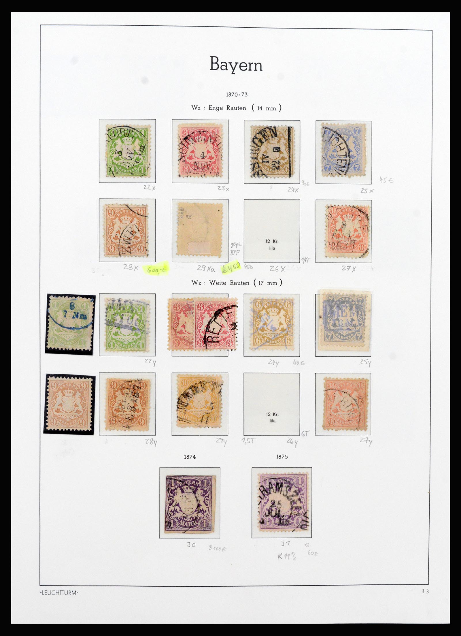 37255 004 - Stamp collection 37255 Bavaria 1849-1920.