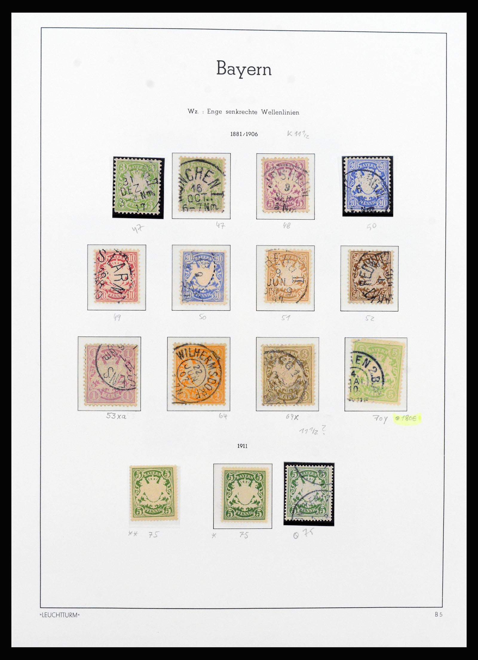 37255 007 - Stamp collection 37255 Bavaria 1849-1920.