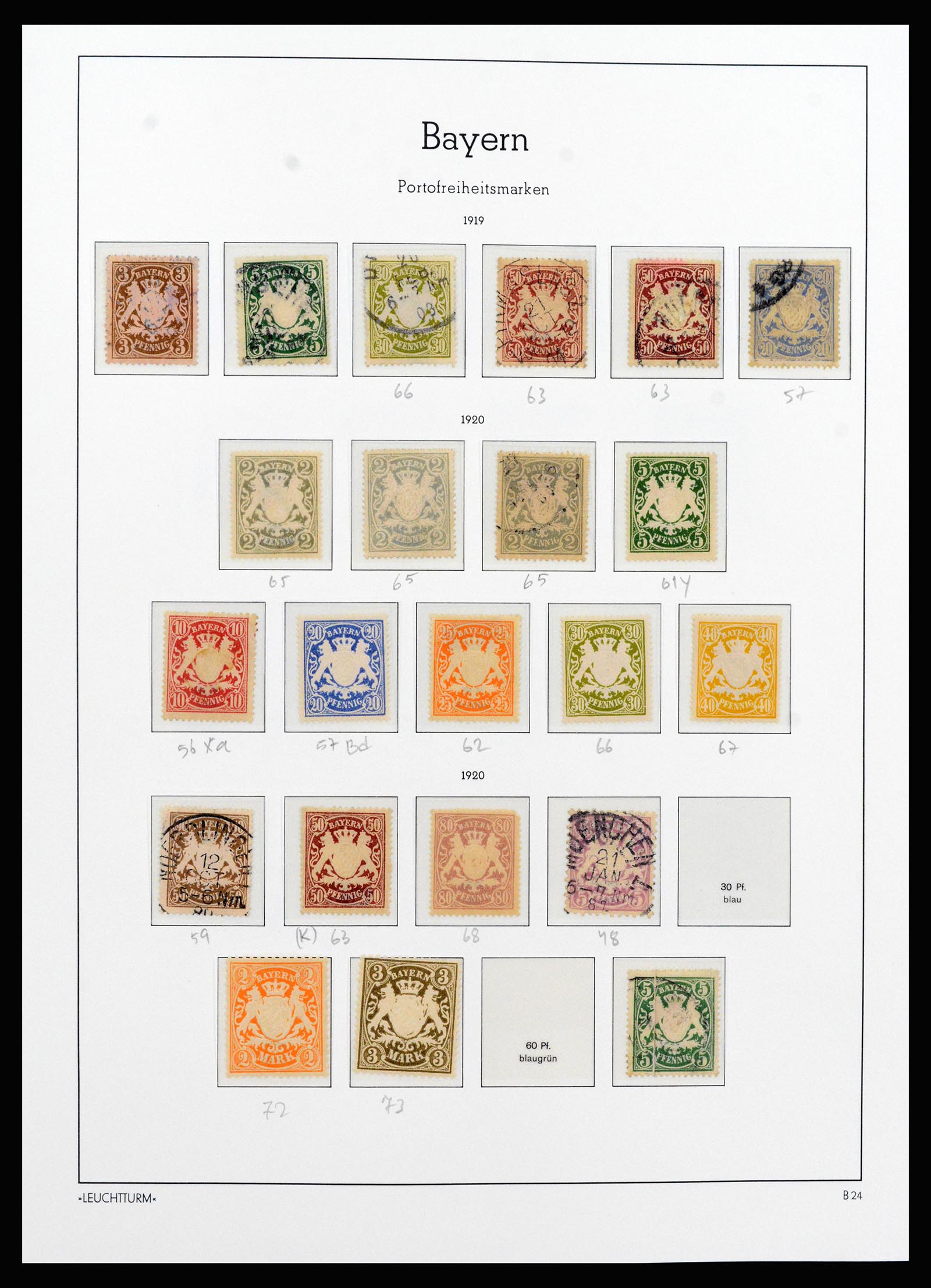 37255 010 - Postzegelverzameling 37255 Beieren 1849-1920.