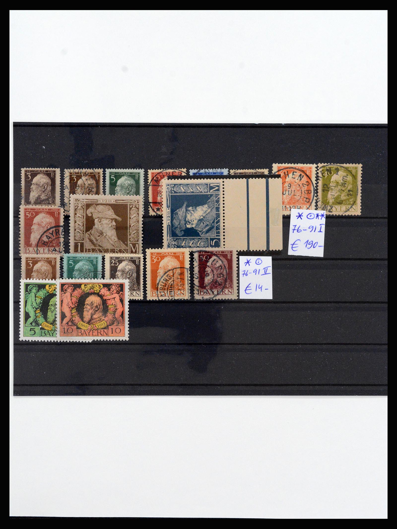 37255 012 - Postzegelverzameling 37255 Beieren 1849-1920.