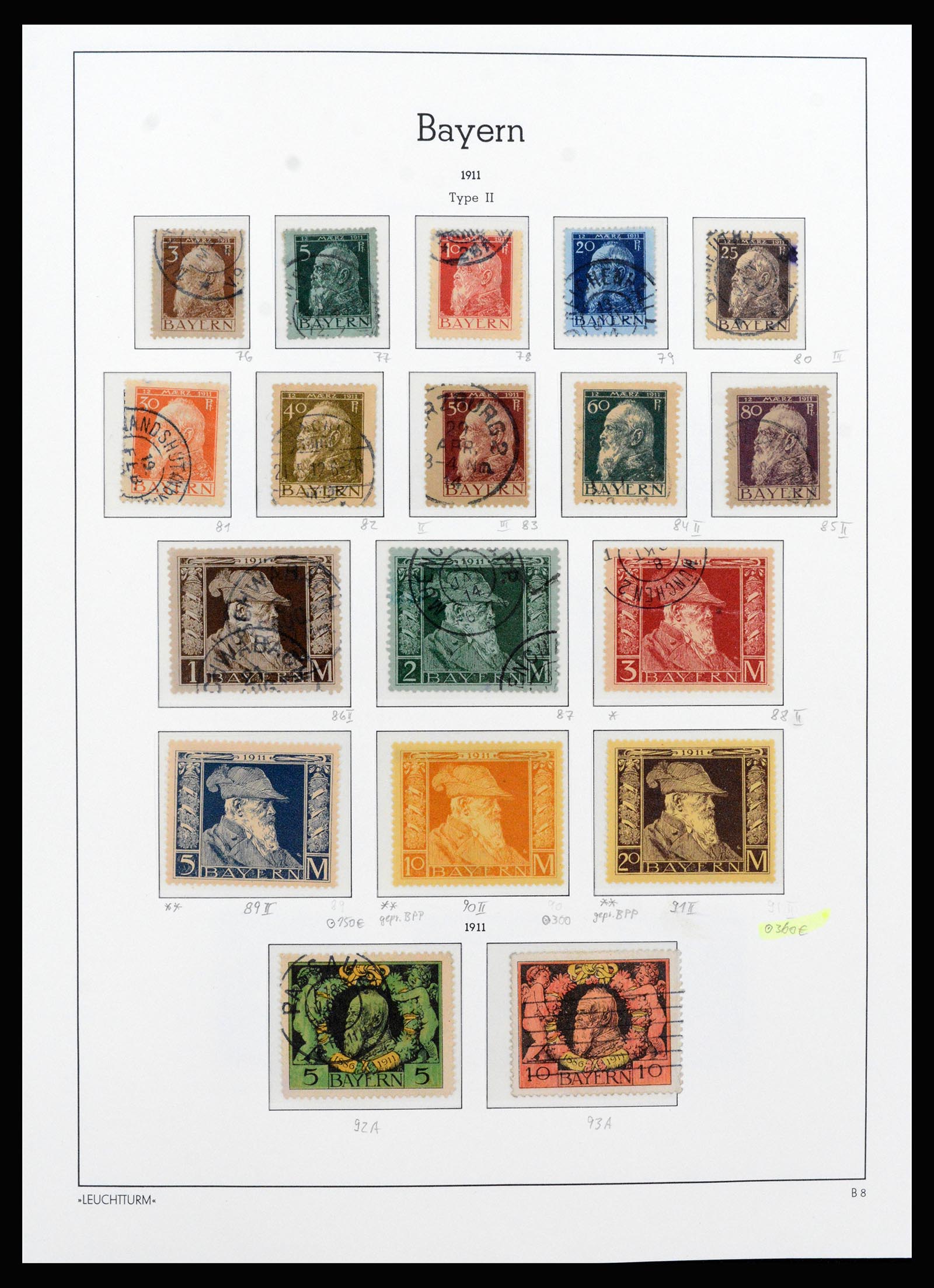 37255 013 - Postzegelverzameling 37255 Beieren 1849-1920.