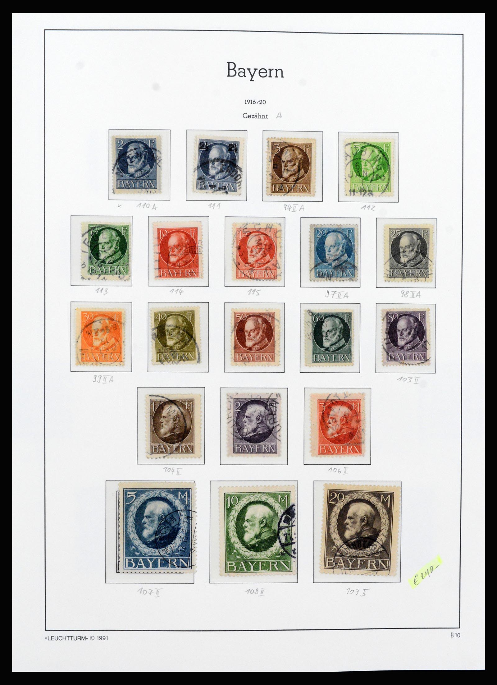 37255 015 - Stamp collection 37255 Bavaria 1849-1920.