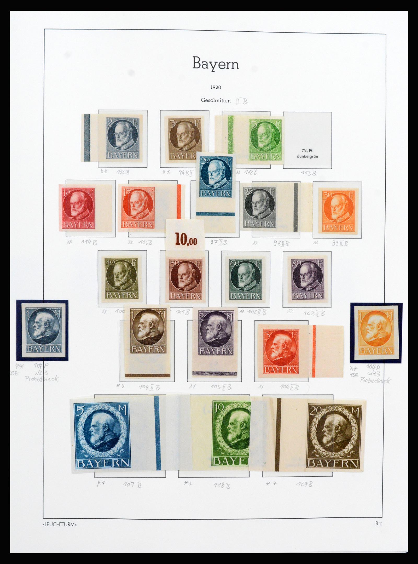 37255 016 - Postzegelverzameling 37255 Beieren 1849-1920.