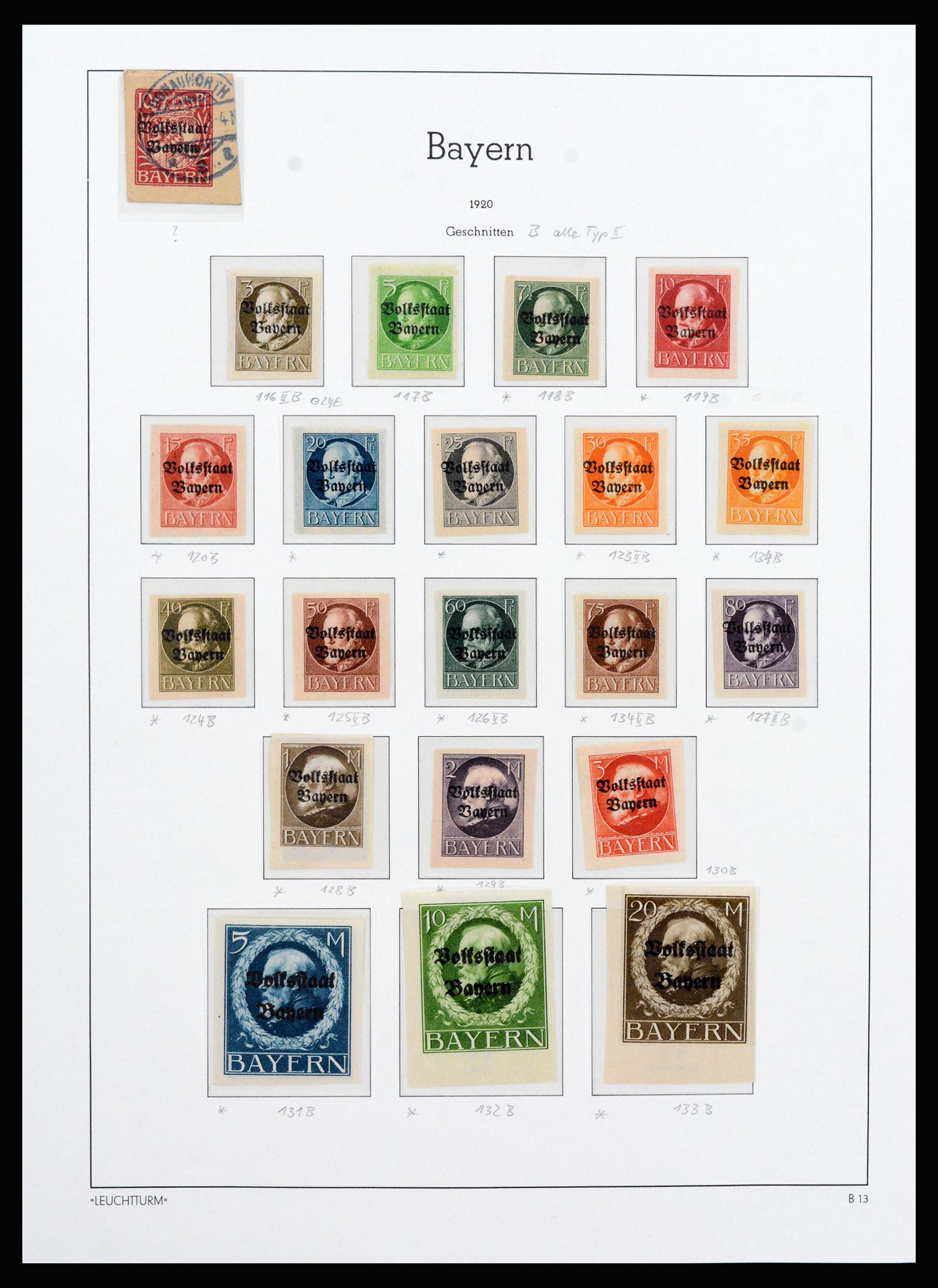37255 019 - Postzegelverzameling 37255 Beieren 1849-1920.