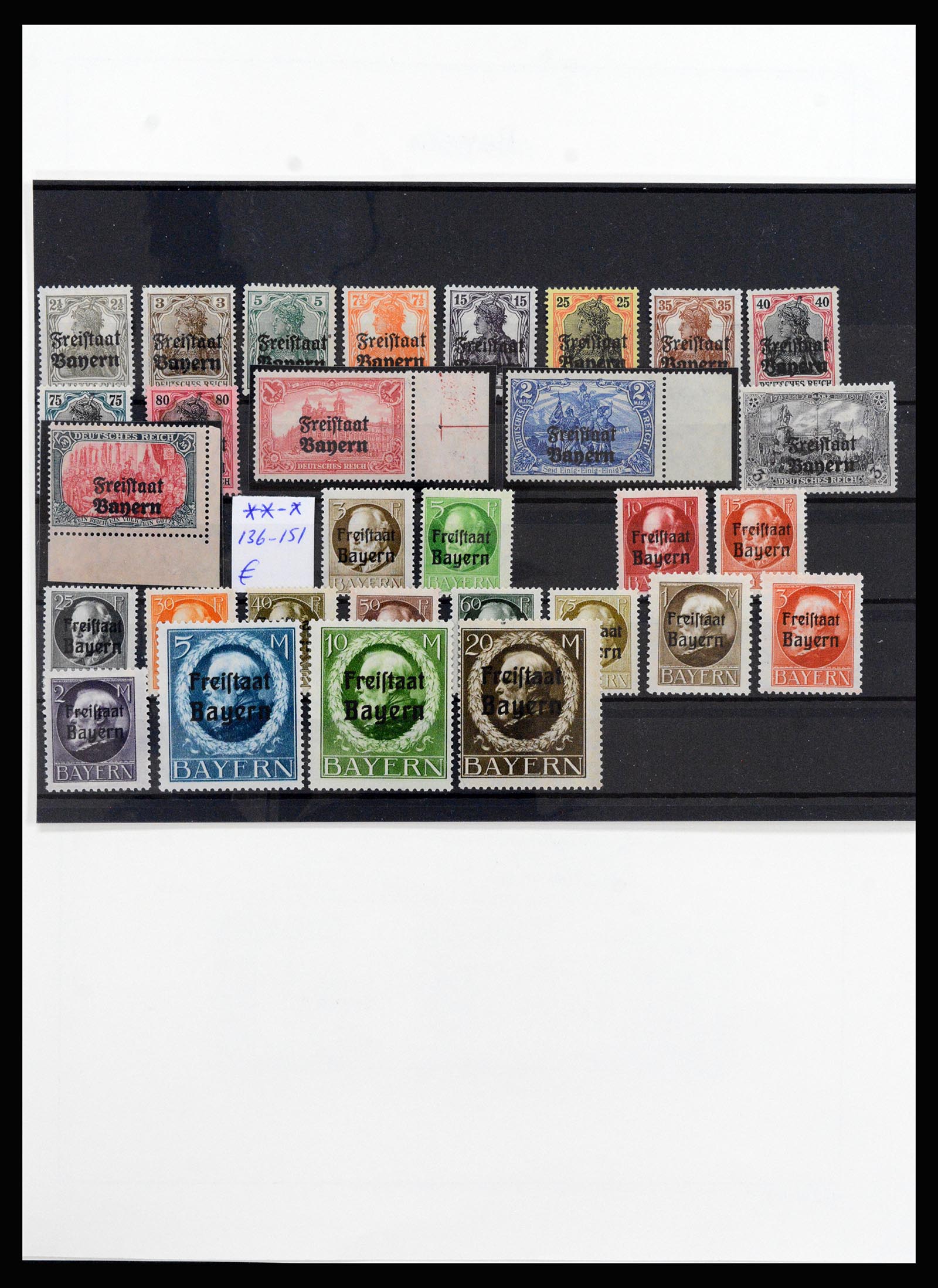 37255 022 - Postzegelverzameling 37255 Beieren 1849-1920.