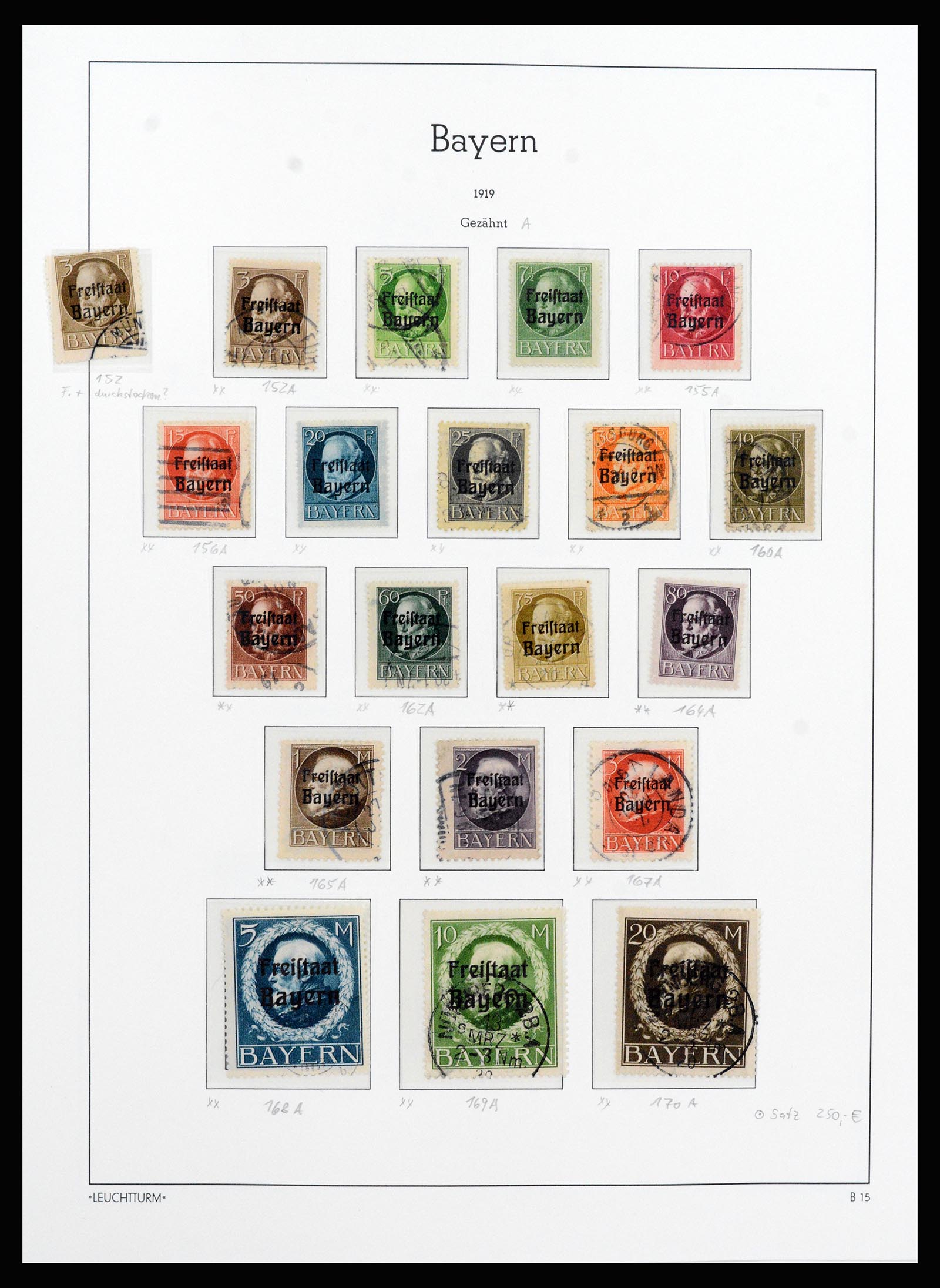 37255 023 - Postzegelverzameling 37255 Beieren 1849-1920.