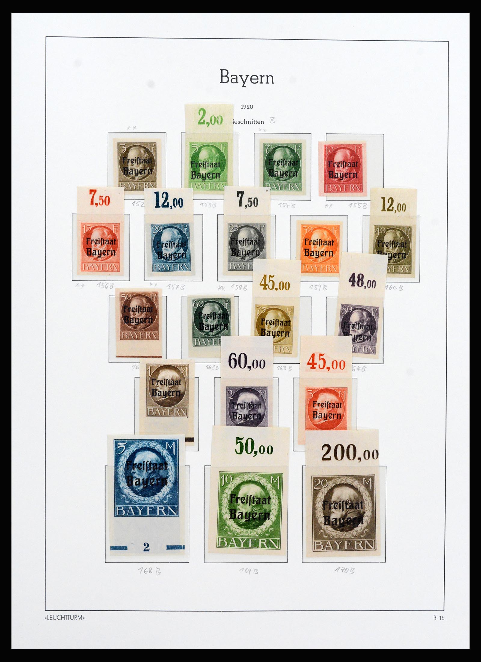 37255 024 - Postzegelverzameling 37255 Beieren 1849-1920.