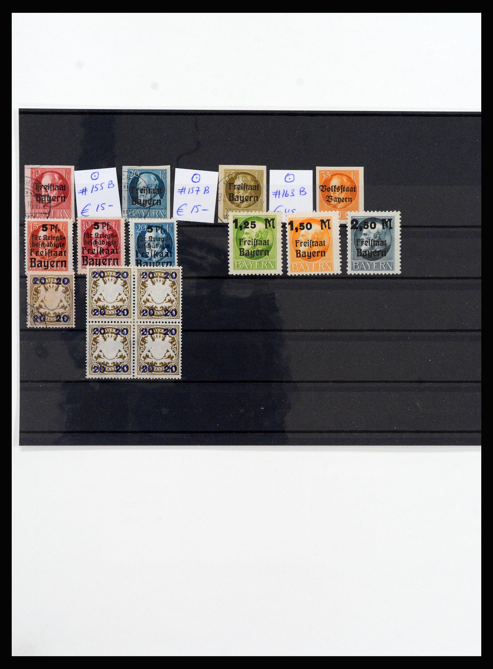 37255 025 - Postzegelverzameling 37255 Beieren 1849-1920.