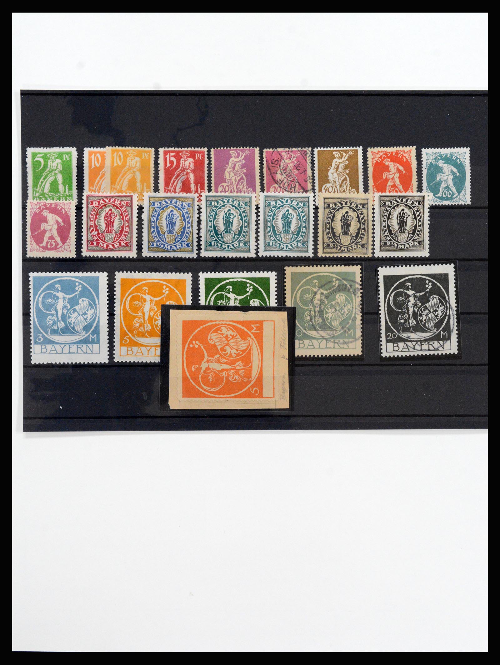 37255 027 - Postzegelverzameling 37255 Beieren 1849-1920.