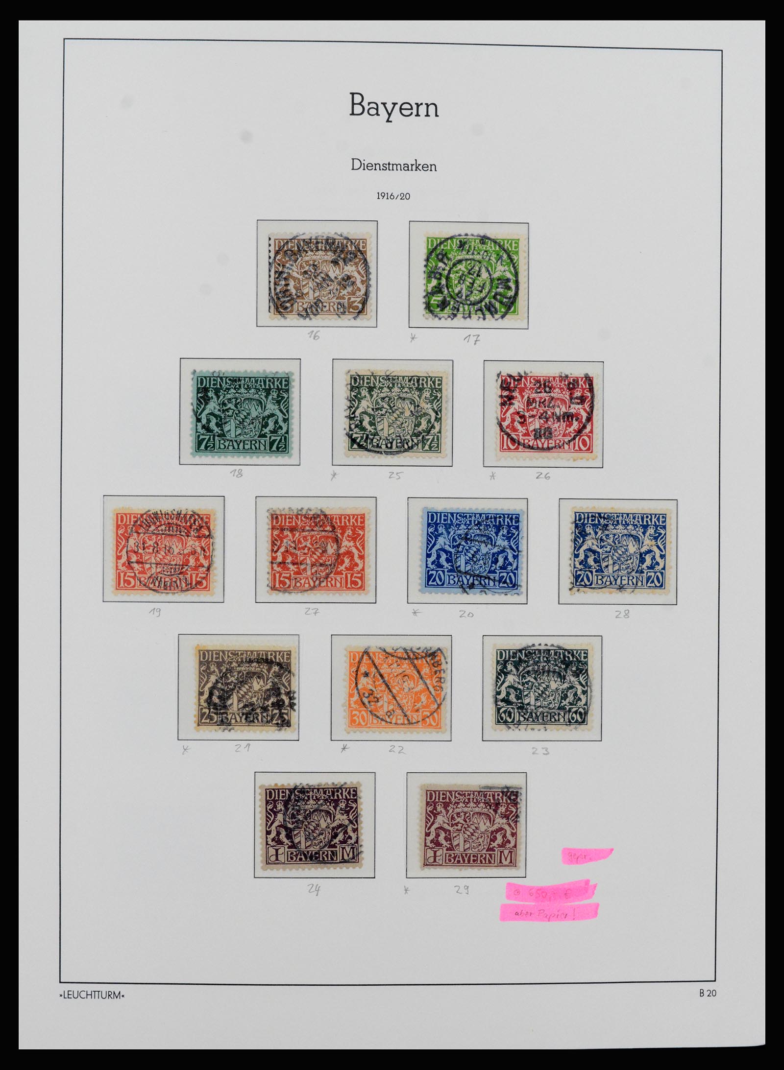 37255 031 - Postzegelverzameling 37255 Beieren 1849-1920.