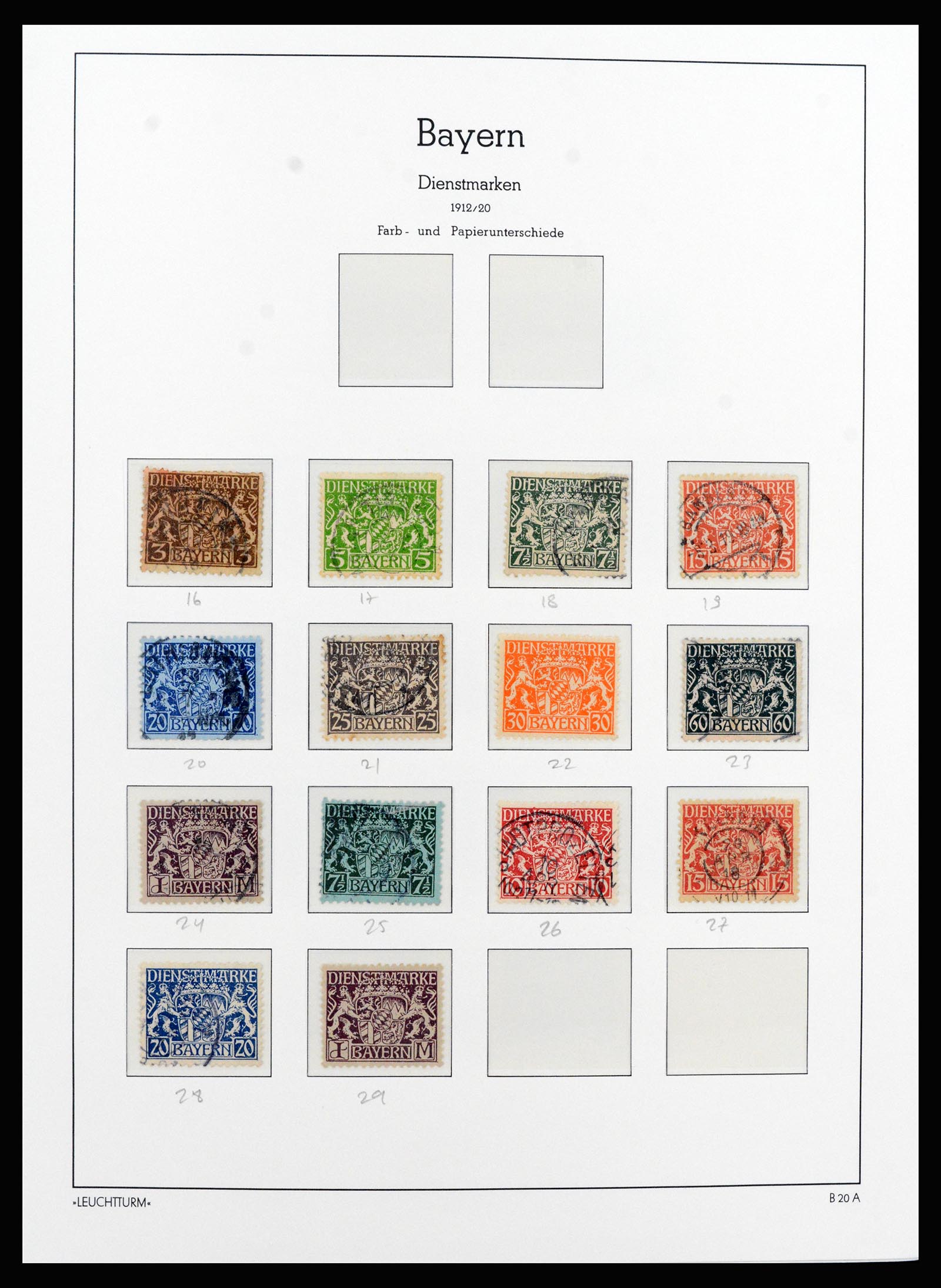 37255 032 - Postzegelverzameling 37255 Beieren 1849-1920.