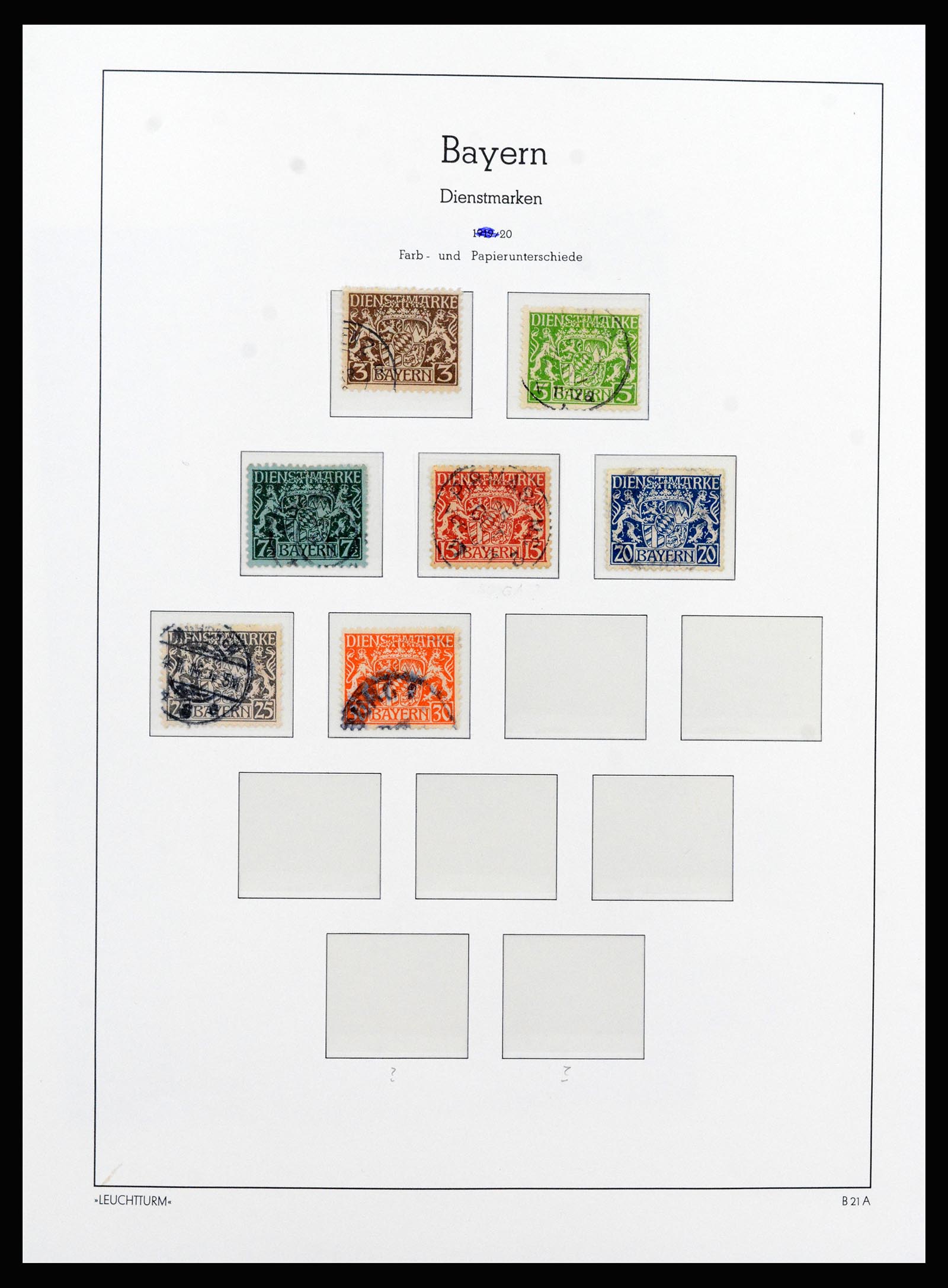 37255 035 - Stamp collection 37255 Bavaria 1849-1920.
