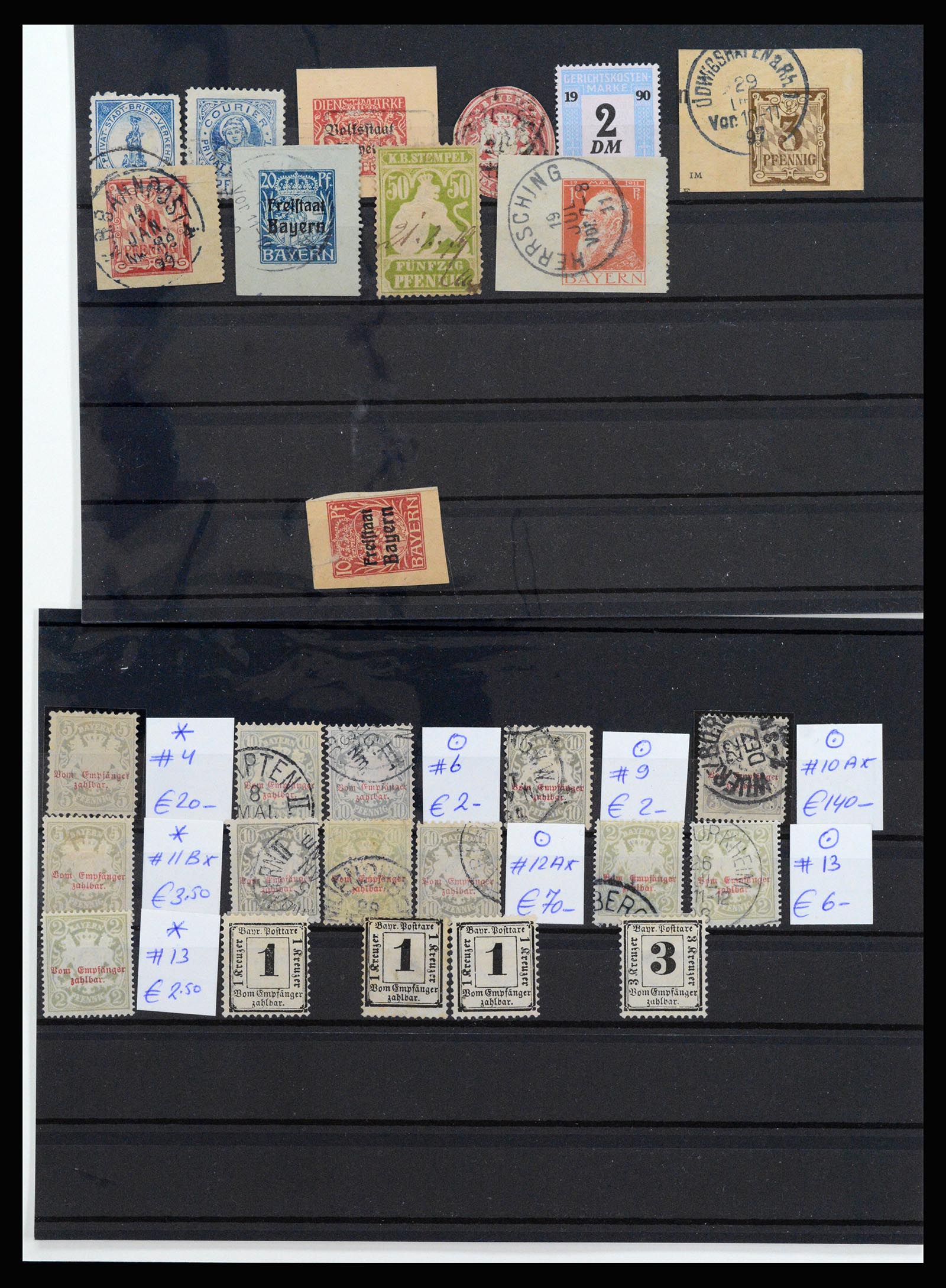 37255 038 - Postzegelverzameling 37255 Beieren 1849-1920.