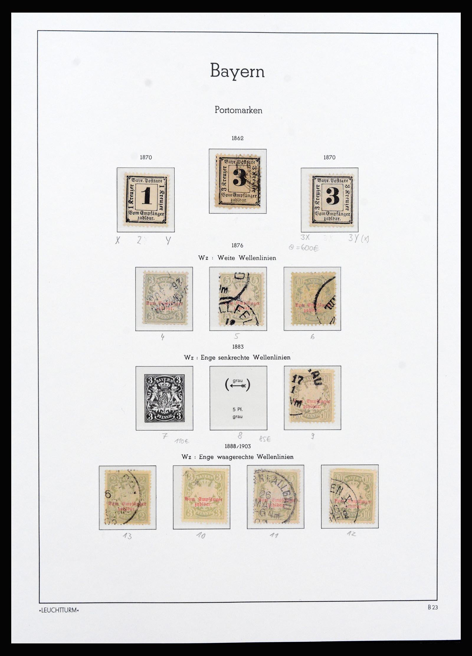 37255 039 - Stamp collection 37255 Bavaria 1849-1920.