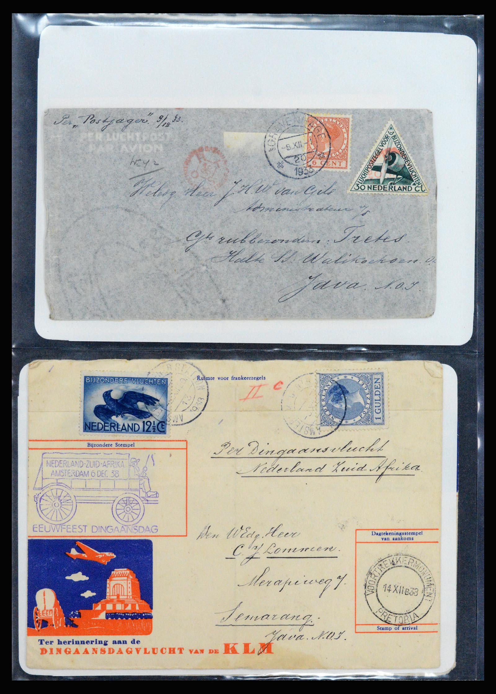 37256 015 - Postzegelverzameling 37256 Nederland en gebieden brieven 1899-1960.