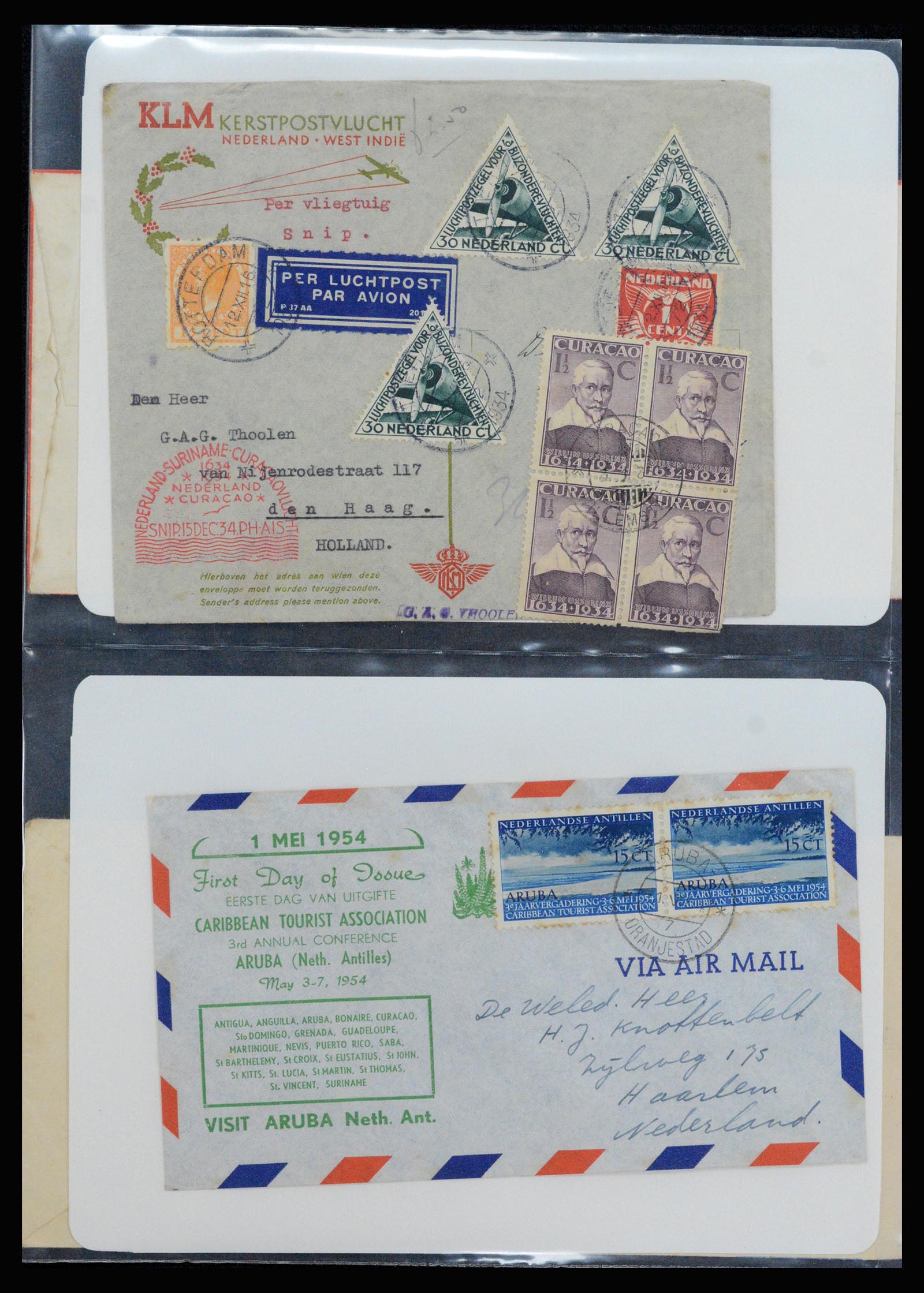 37256 017 - Postzegelverzameling 37256 Nederland en gebieden brieven 1899-1960.
