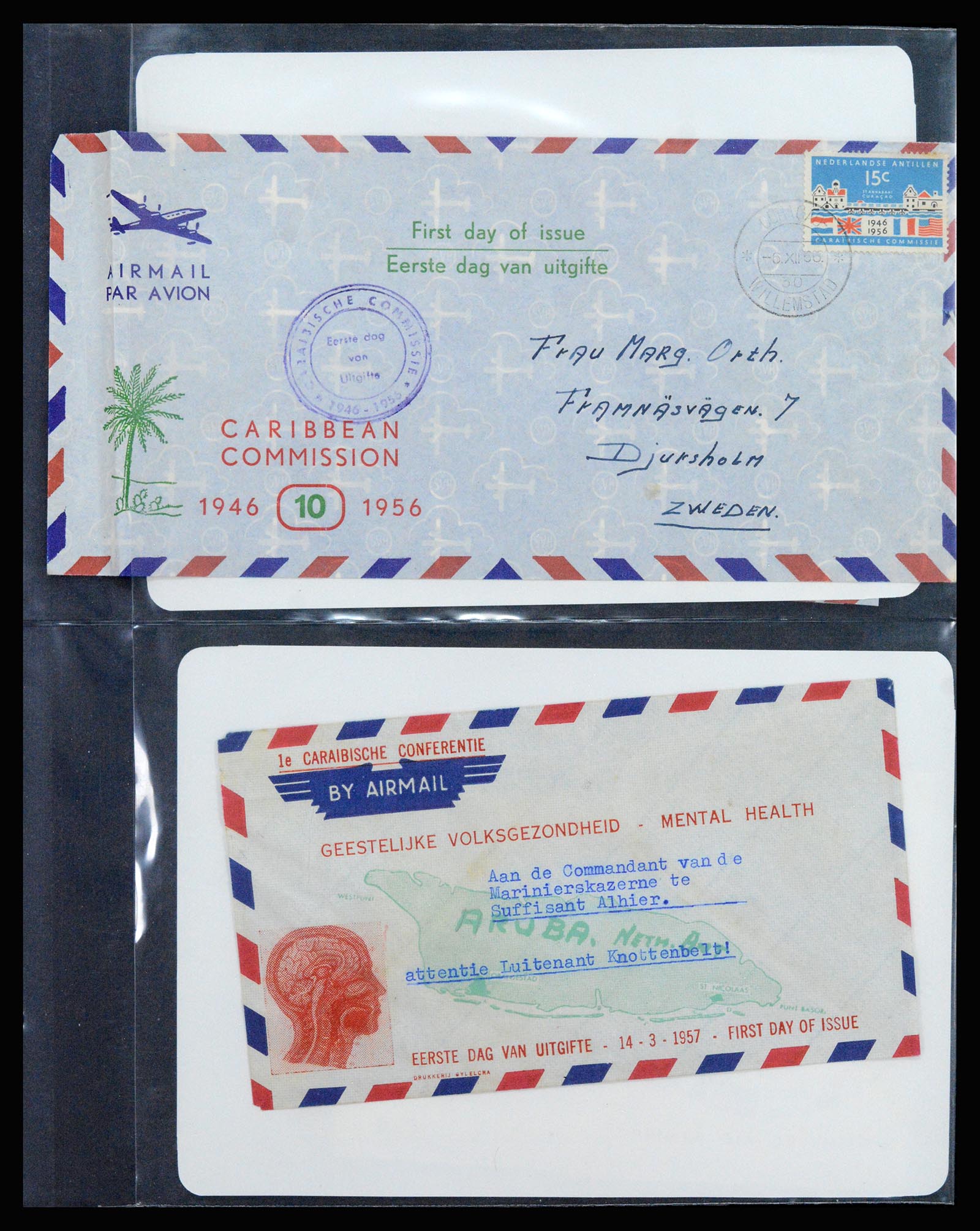 37256 018 - Postzegelverzameling 37256 Nederland en gebieden brieven 1899-1960.