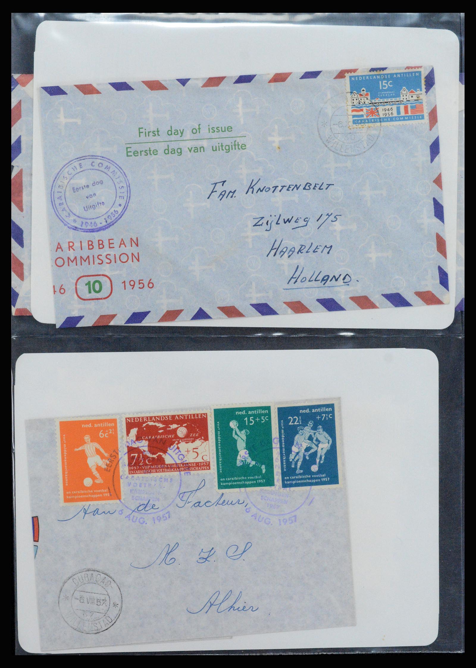 37256 019 - Postzegelverzameling 37256 Nederland en gebieden brieven 1899-1960.