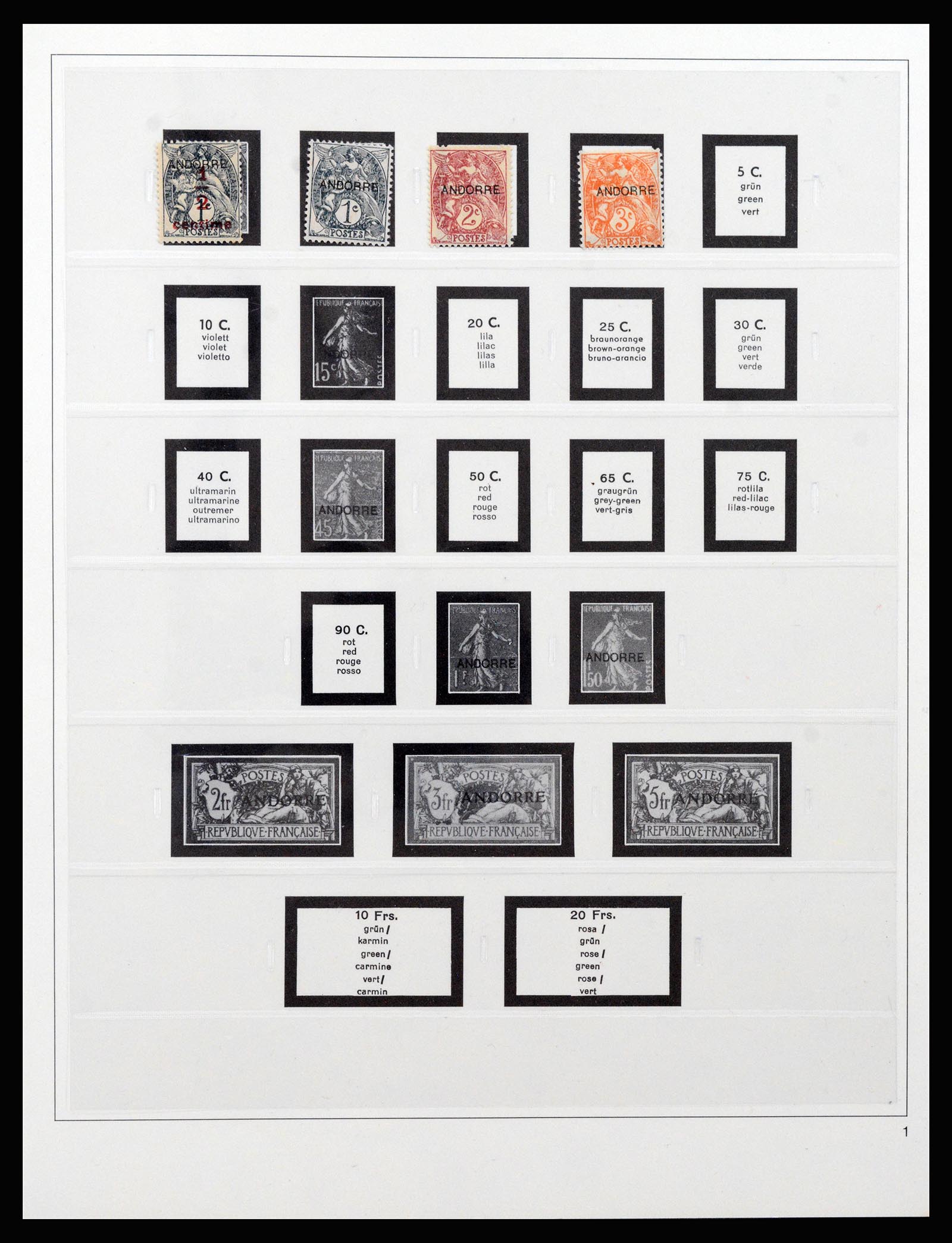 37258 001 - Postzegelverzameling 37258 Andorra 1931-1994.