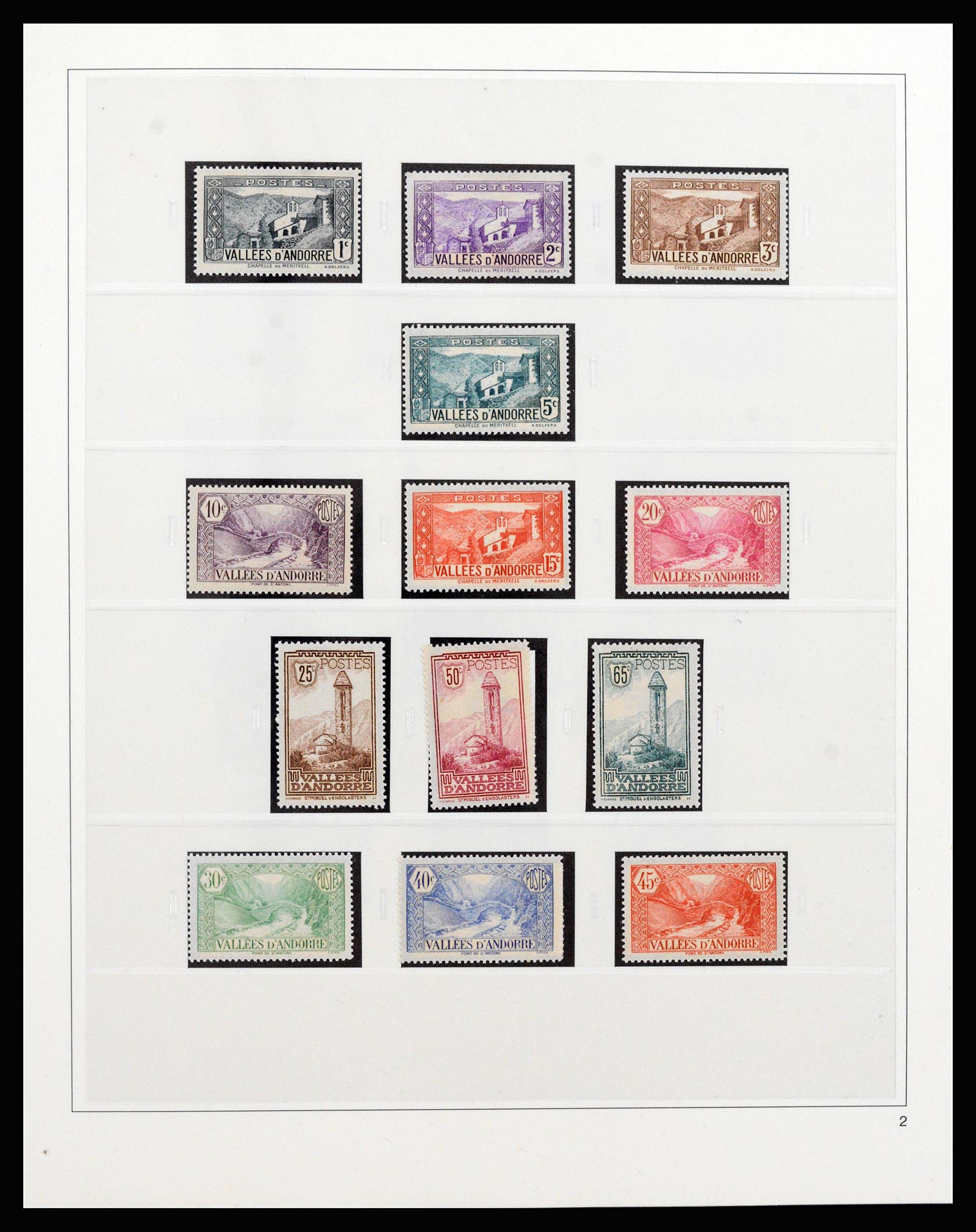 37258 002 - Postzegelverzameling 37258 Andorra 1931-1994.
